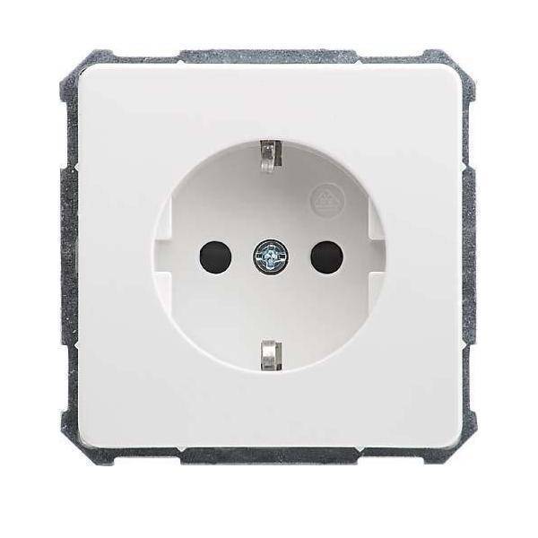 ELSO Riva Schuko Kombi mit 205204 erh. Ber.-sch. / reinweiss Install.Baumaterial Schalter