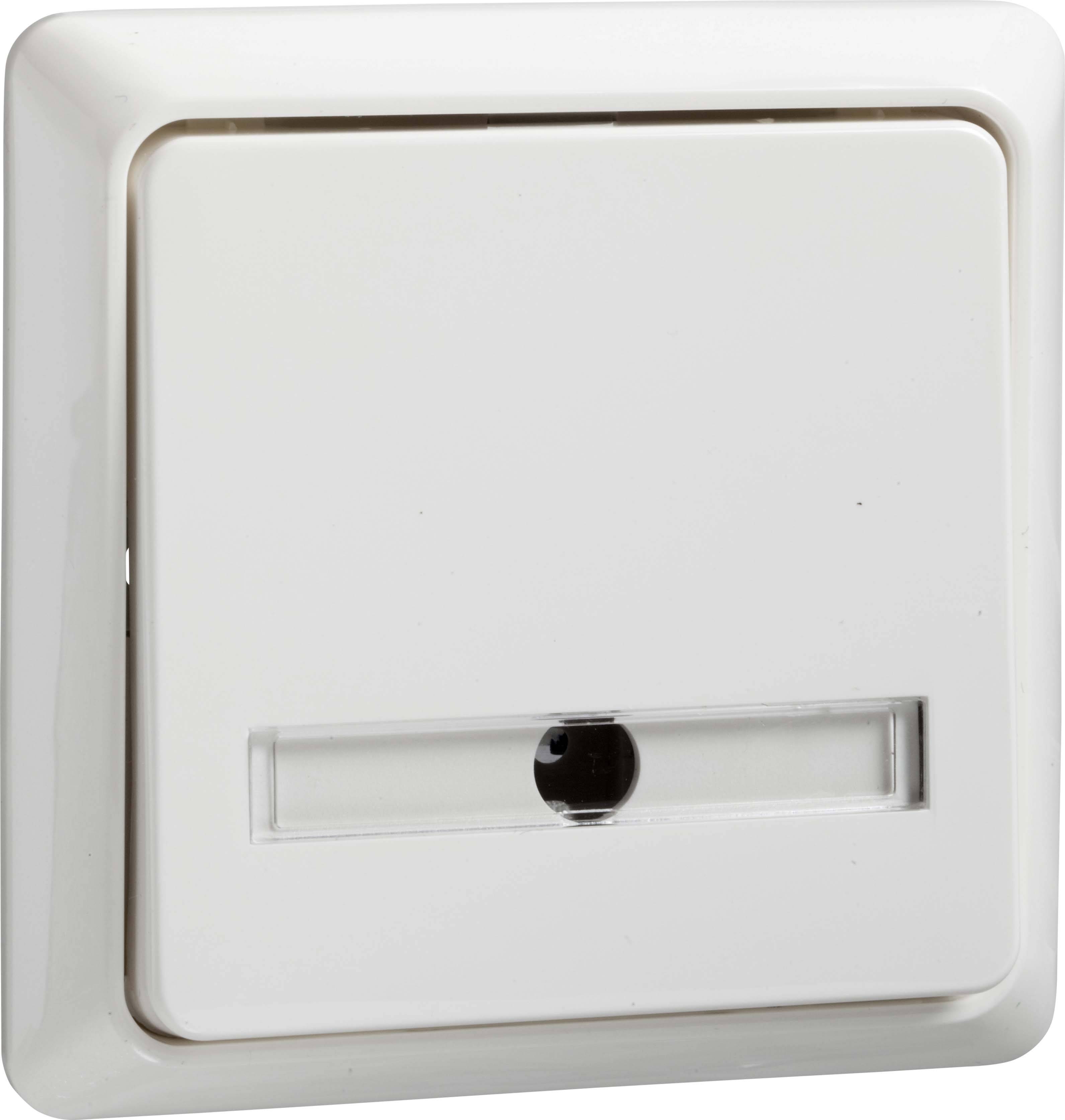 ELSO Renovierung Taster AP mit 506324 Schriftfeld flach 42V reinweiss Install.Baumaterial Schalter