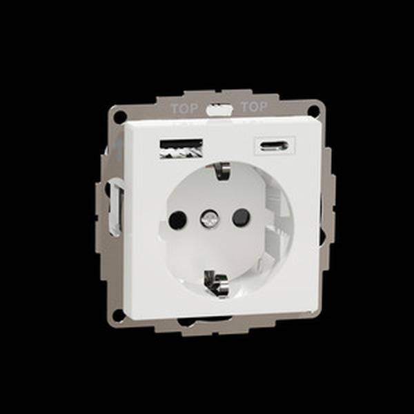 Elso STECKDOSE M USB 16A/250V ELG365354 TYP A+C JOY RW Install.Baumaterial Schaltermat/Geb.Steu