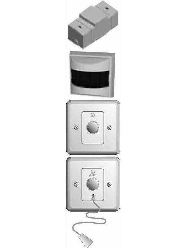 ELSO Fashion Behinderten-WC-Set 740074 reinweiss Install.Baumaterial Schaltermat/Geb.Steu Schalter