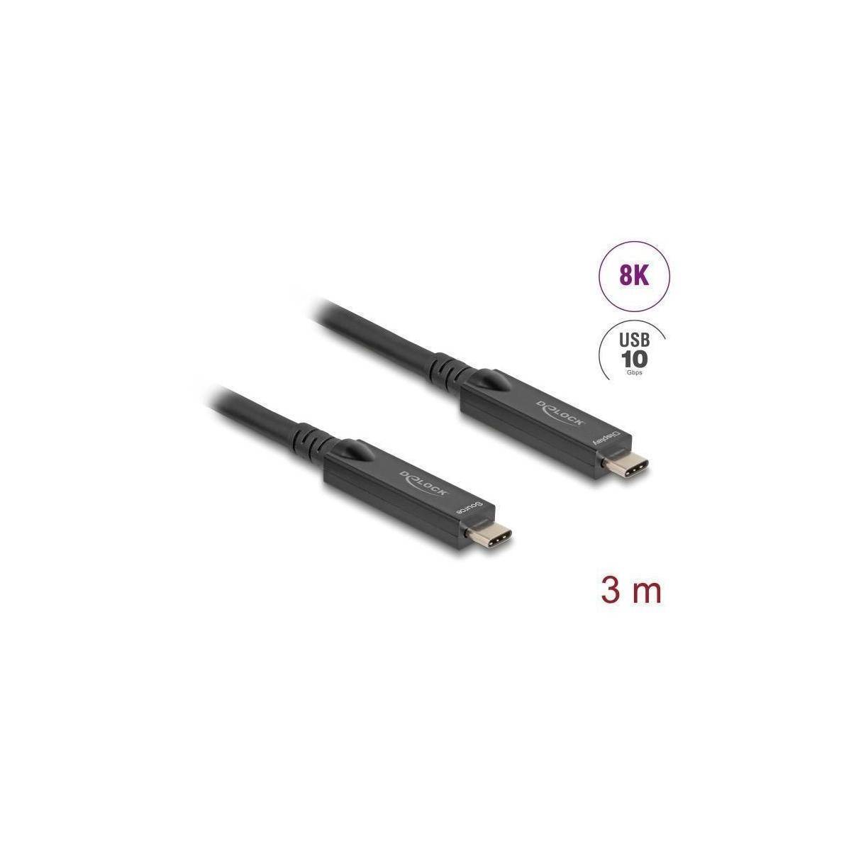 84246 - Aktives Optisches USB-C 8K Video Daten PD Kabel 3 m