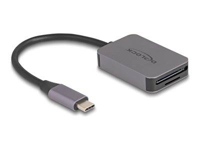 DELOCK USB Type-C Card Reader im Alu Peripheriegeräte & Zubehör USB-Kartenleser Flash-Kartenleser