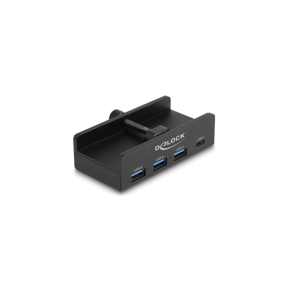 64284 - Externer USB 5 Gbps 4 Port Hub 3 x USB Typ-A und 1 x USB Type-C
