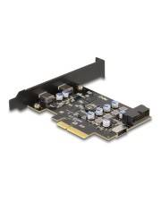 Delock PCI Express x4 Karte zu 2 x extern USB Type-C+ 1 intern 10 Gbps Typ-E Key Rack-Zubehör