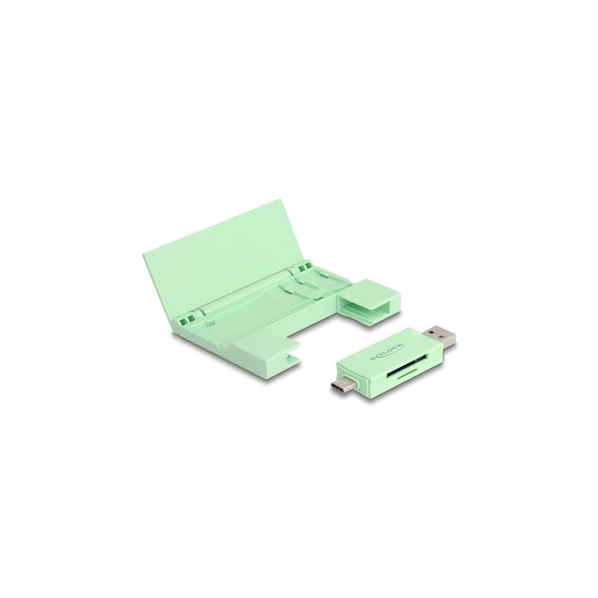 Delock Card Reader USB 5 Gbps Type-C Typ-A für SD und Micro Speicherkarten mit
