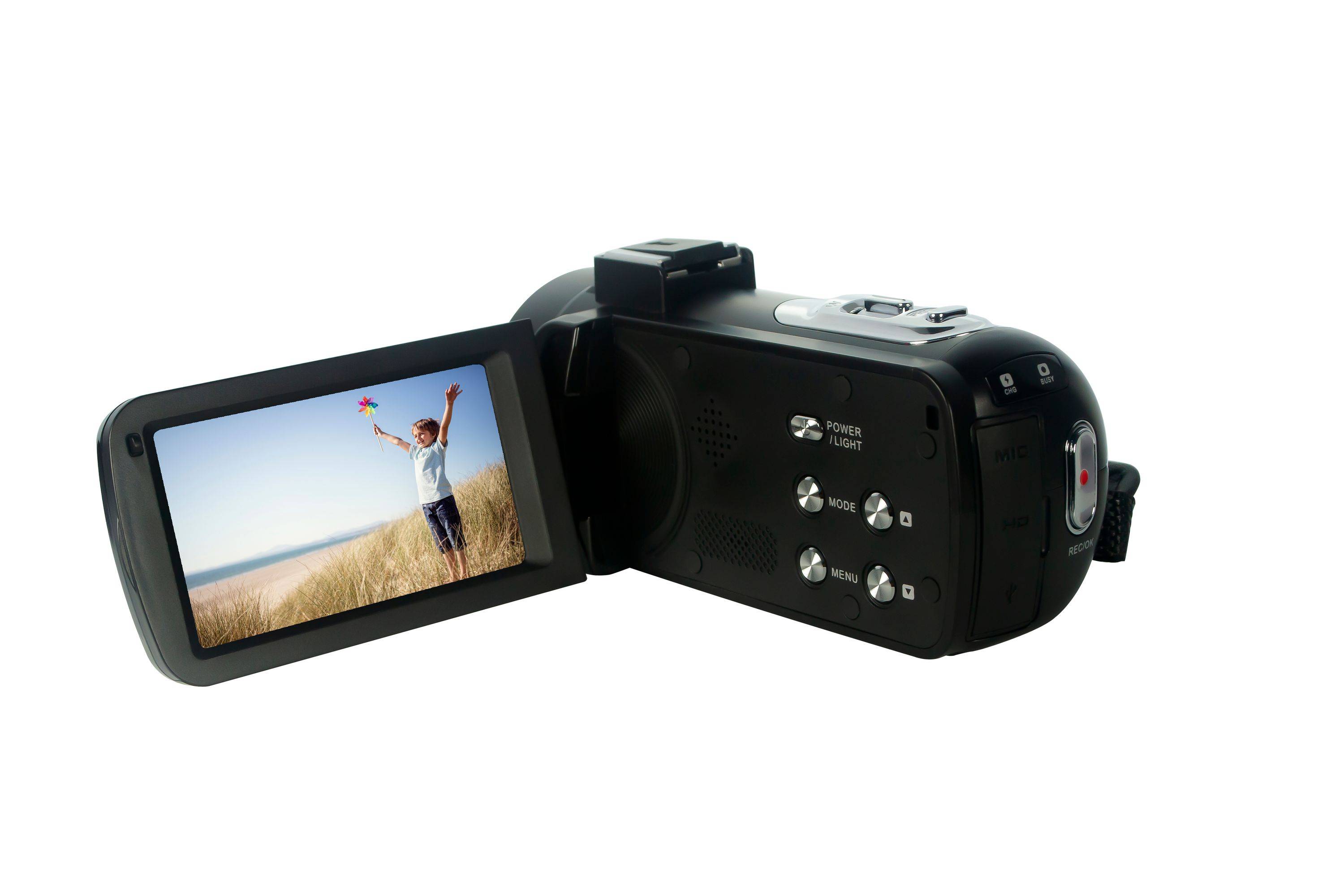 AGFA Photo Realimove CC2700 Camcorder - 2.7K Video, 24MP Fotos, 3.0'' IPS Touchscreen, 18X Digitalzoom, LED Licht, Fernbedienung, Lithium Batterie