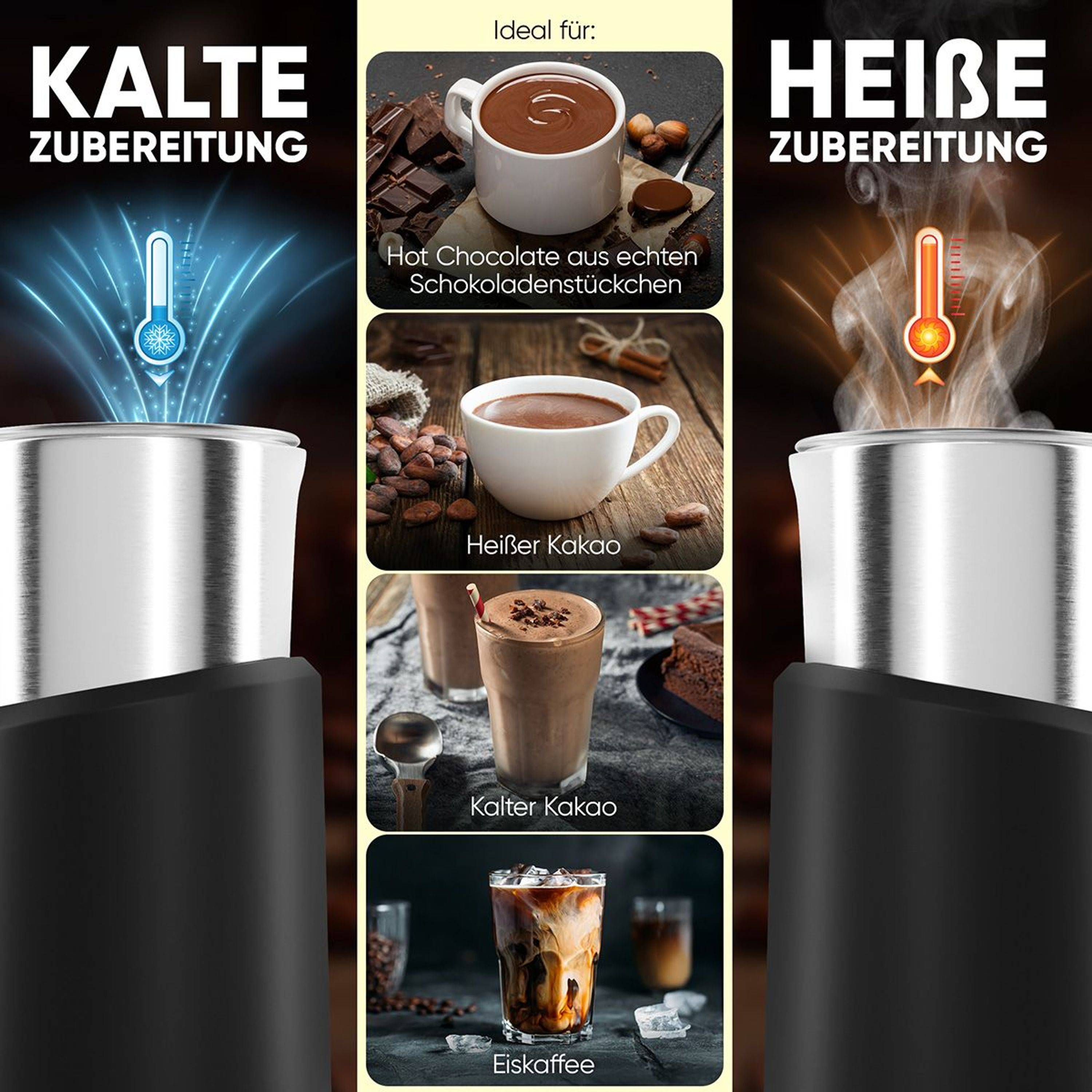 Clatronic MS 3812 schwarz Milchaufschäumer, Heizfunktion, 740ml