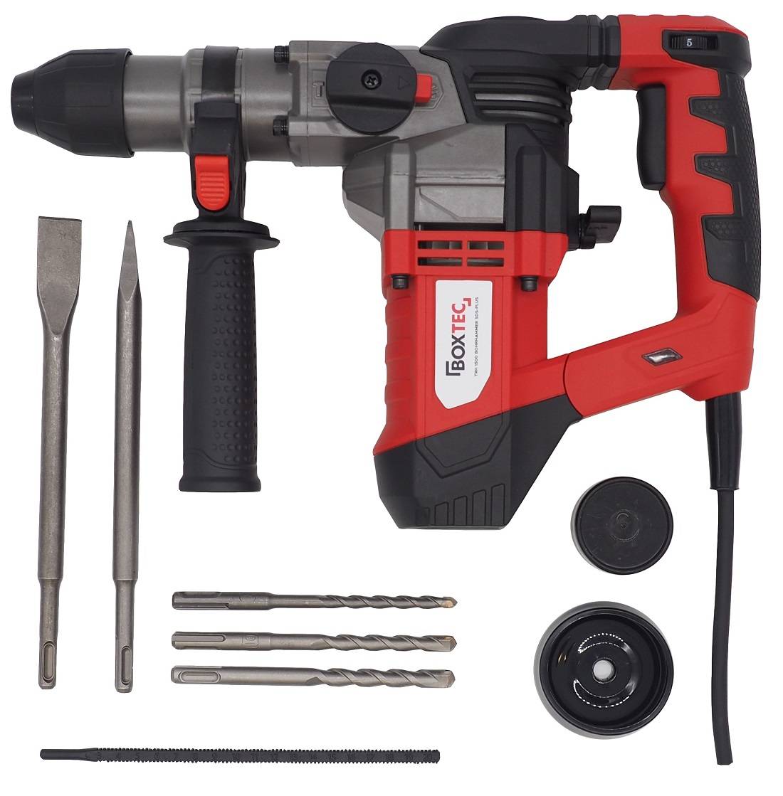 BOXTEC TRH 1500 Bohrhammer SDS-PLUS 1500W 3 Funktionen inkl. Koffer-1500W - SET