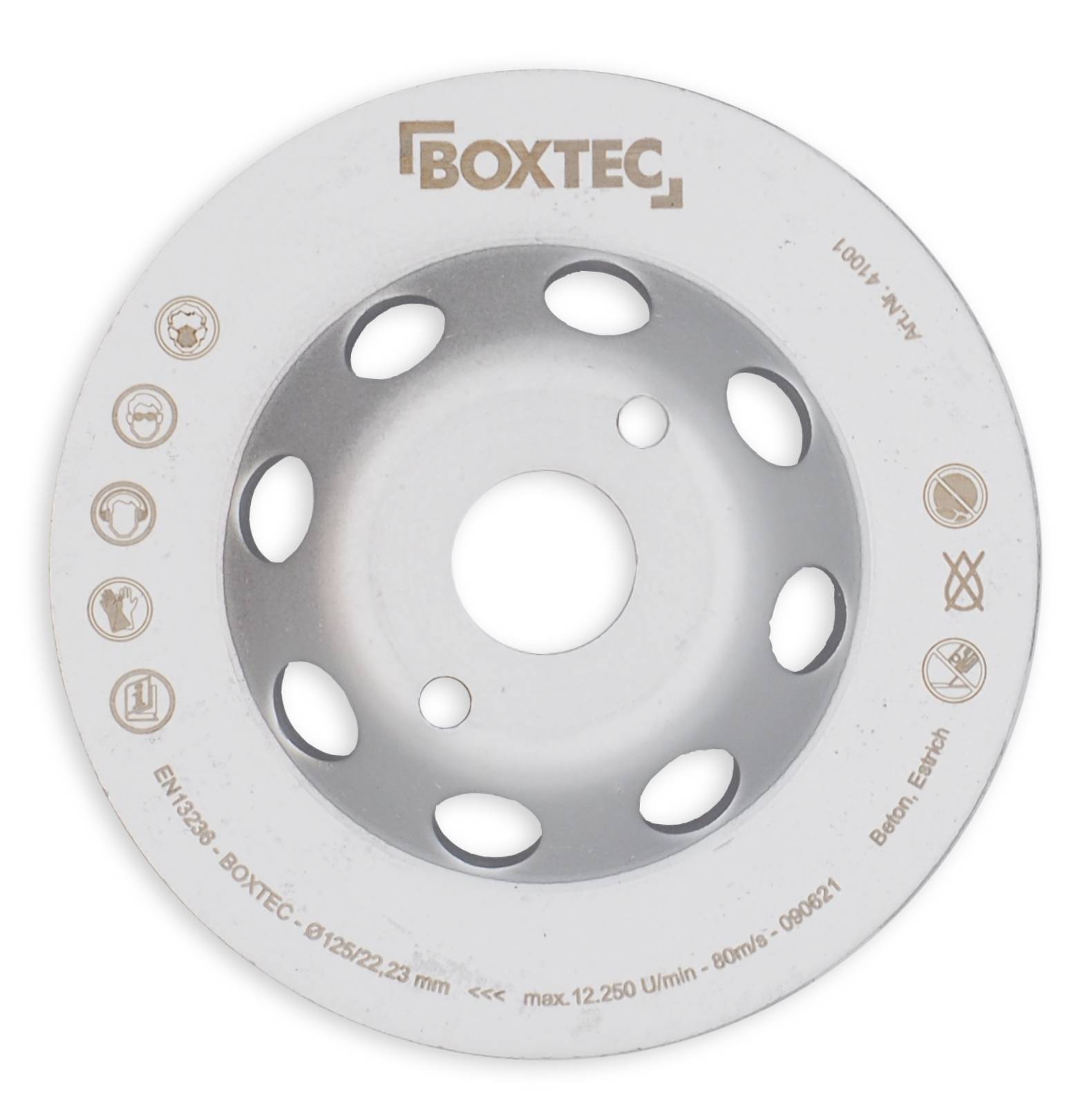 BOXTEC Diamantschleifteller Diamantschleiftopf 22,2 BETON, ESTRICH-180mm - 5mm - PRO