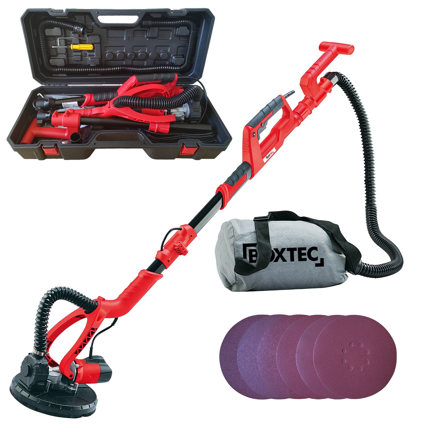 BOXTEC Sanierungsschleifer 225mm im Koffer 750 Watt, inkl. Zubehör-