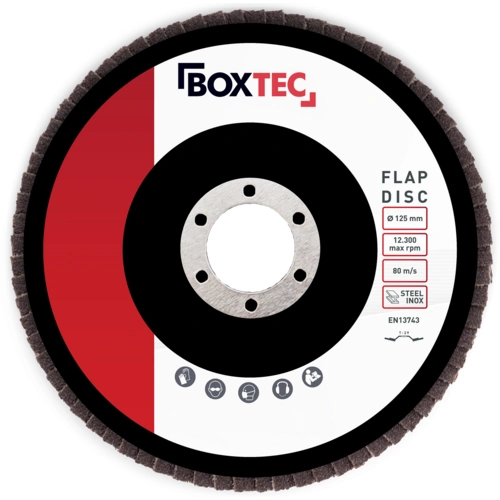 BOXTEC Fächerscheiben BRAUN 125mm Lamellenscheiben für Metall & Holz-P60 - 10er Pack BOXTEC Fächerscheiben BRAUN 125mm Lamellenscheiben für Metall & Holz-P60 - 10er Pack