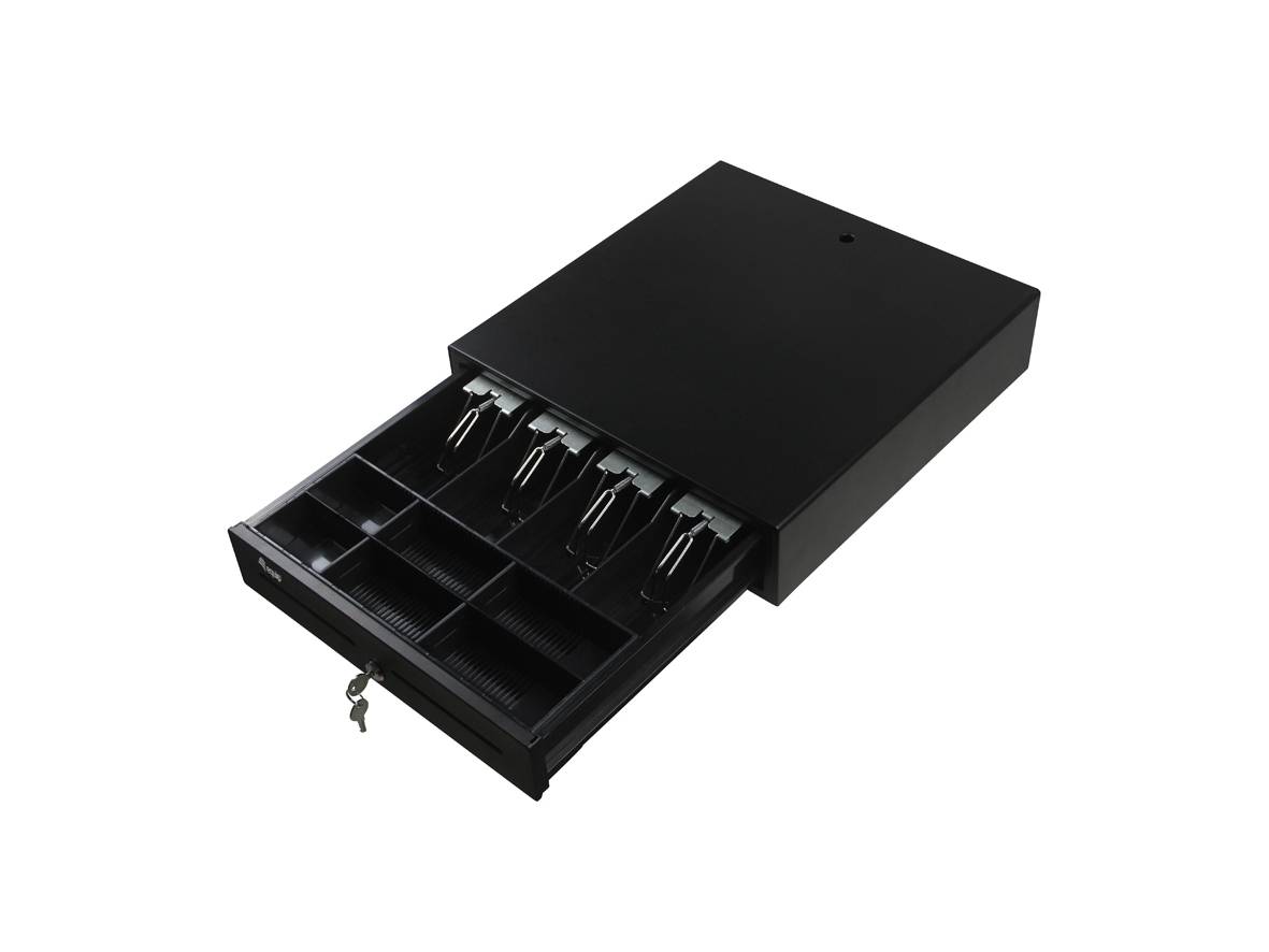 Equip Kassenschublade für POS-System - 4 Geldschein- und 8 Münzfächer - Münzfächer herausnehmbar - RJ11-Anschluss für Fernöffnung - Manuelle Ka