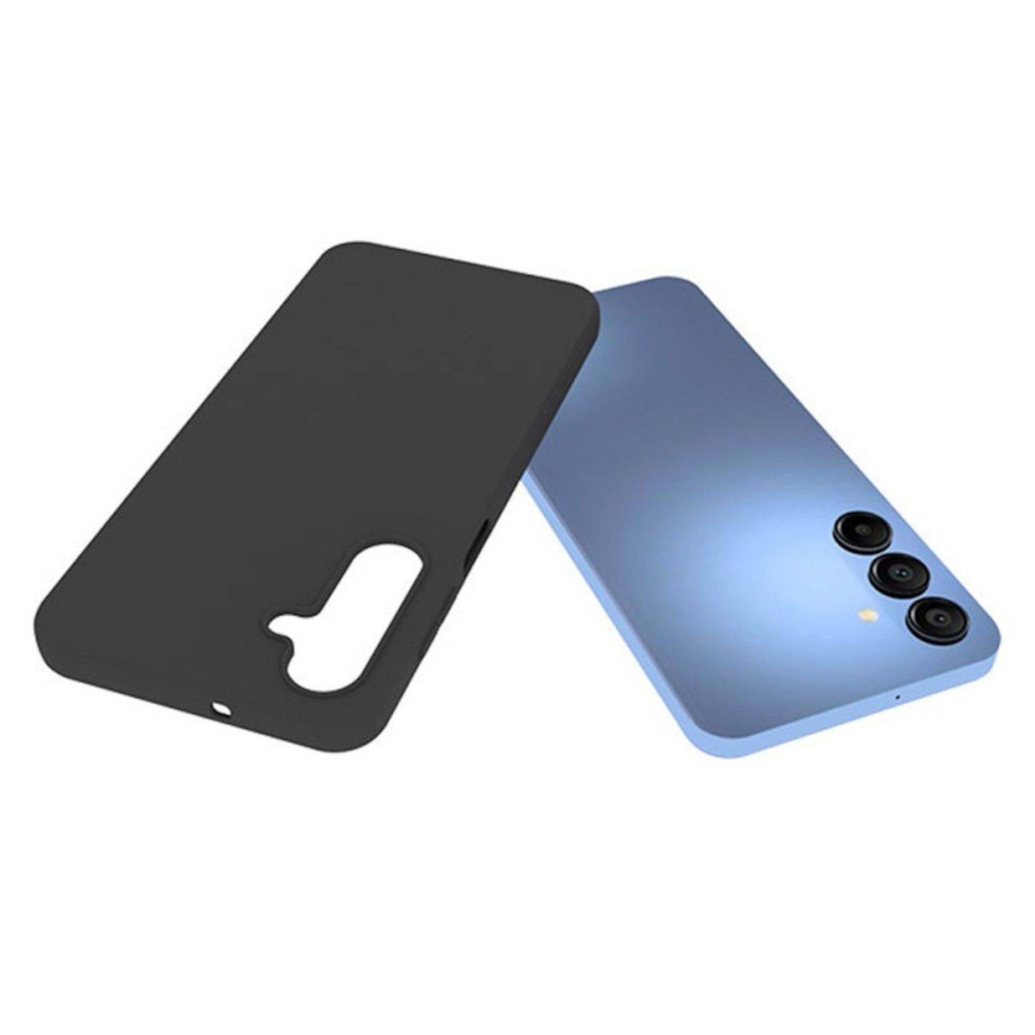 Für Samsung Galaxy A16 Silikon TPU Schutz Hülle Schwarz + H9 Hart Glas Folie