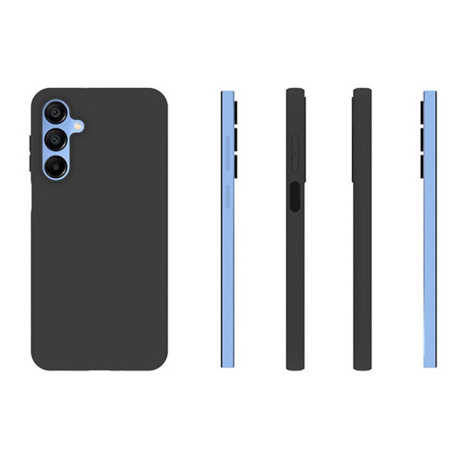 Für Samsung Galaxy A16 Silikon TPU Schutz Hülle Schwarz + H9 Hart Glas Folie