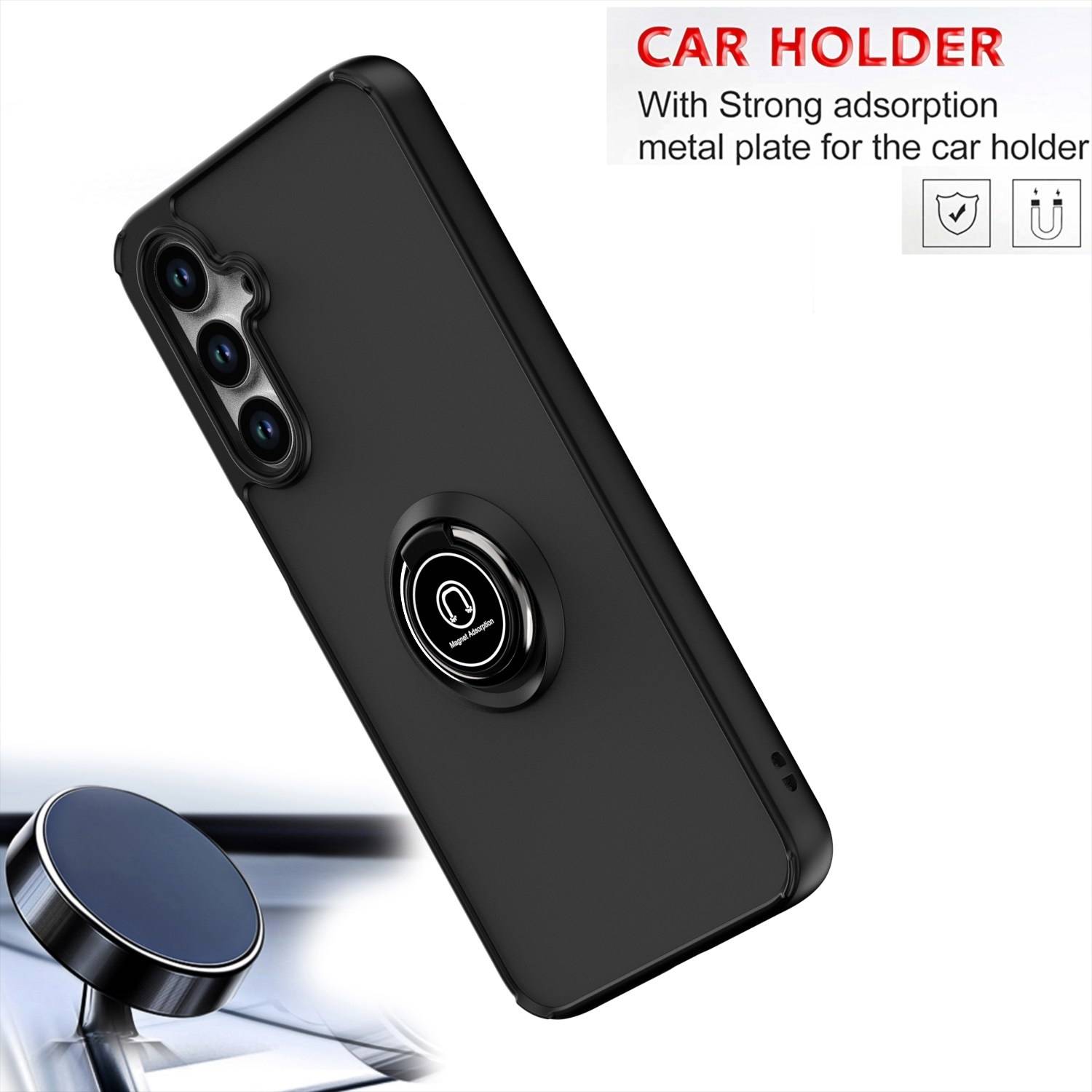Für Samsung Galaxy A16 5G Shadow Design TPU + PC Schutz Hülle Tasche Case Schutzhülle Schwarz