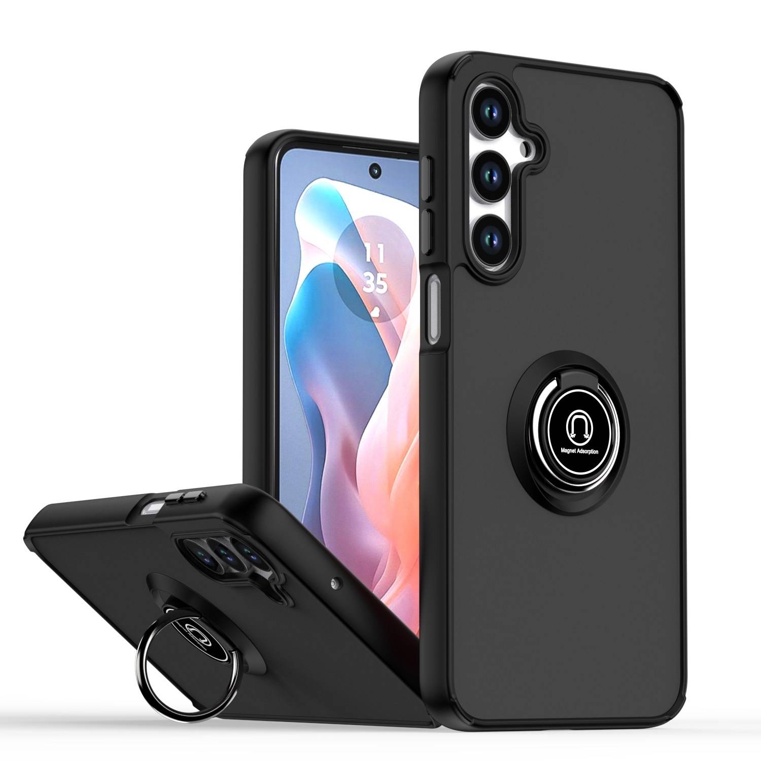 Für Samsung Galaxy A16 5G Shadow Design TPU + PC Schutz Hülle Tasche Case Schutzhülle Schwarz
