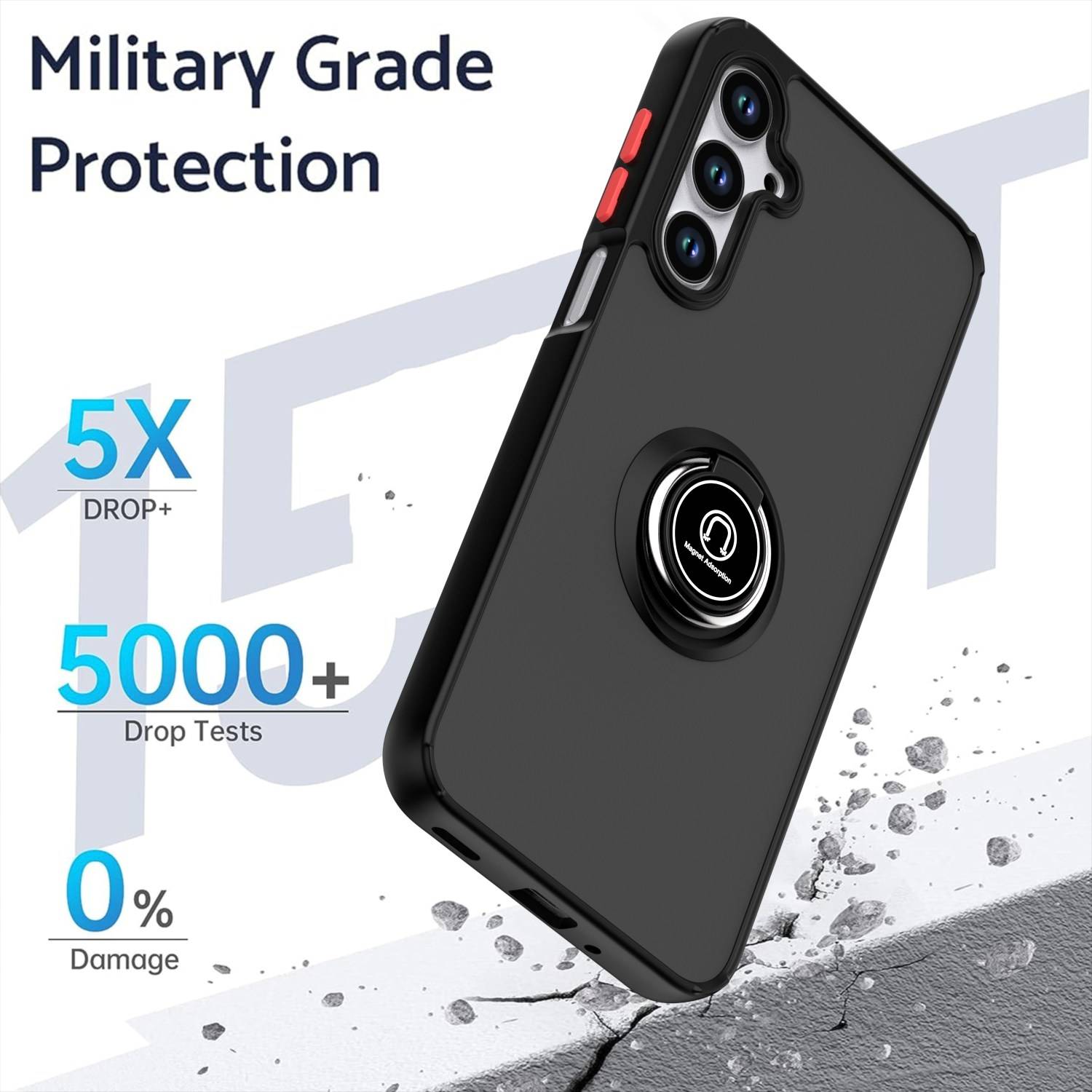 Für Samsung Galaxy A16 5G Shadow Design TPU + PC Schutz Hülle Tasche Case Schutzhülle Gelb