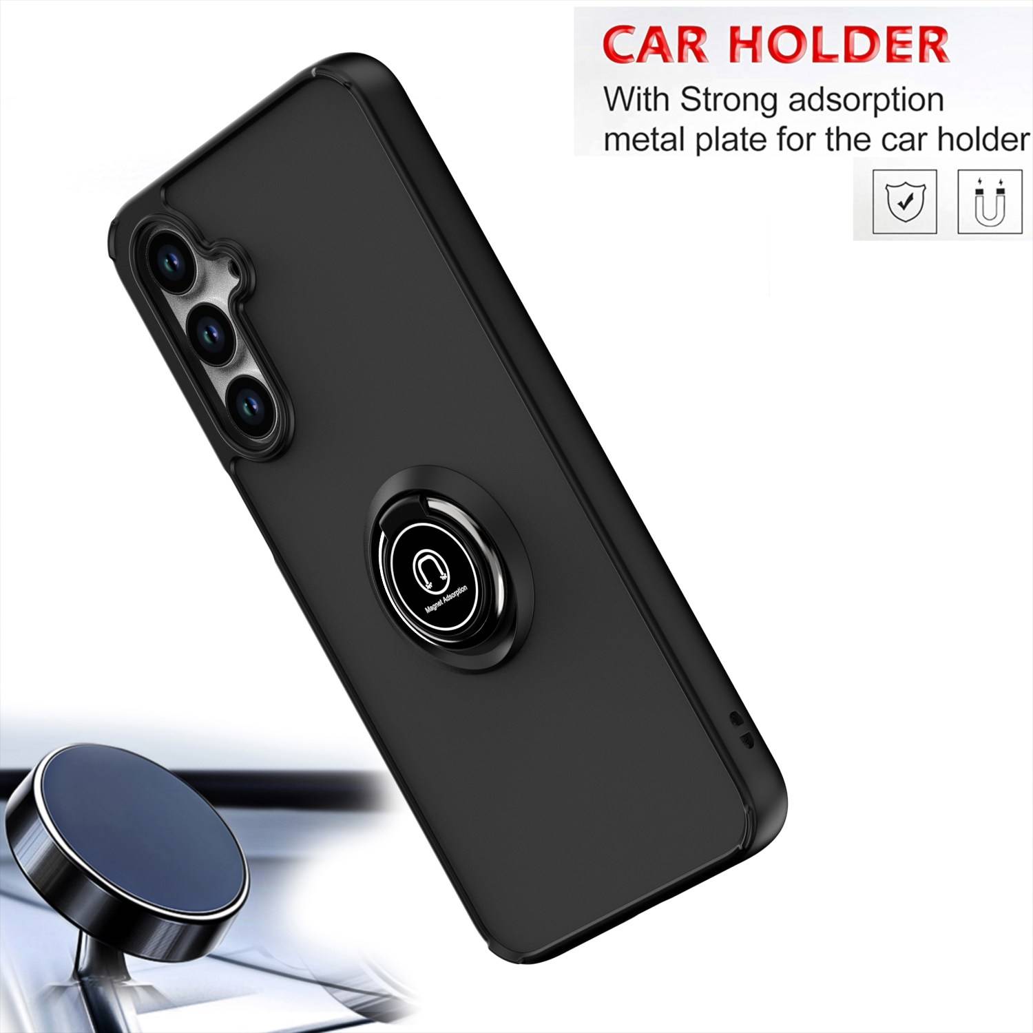 Für Samsung Galaxy A16 5G Shadow Design TPU + PC Schutz Hülle Tasche Case Schutzhülle Dunkelgrün