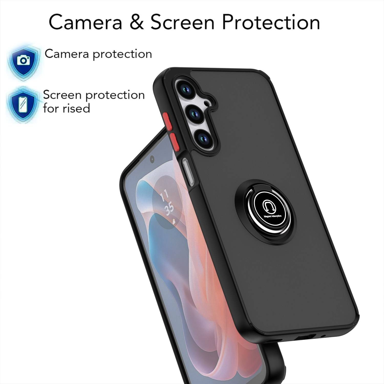 Für Samsung Galaxy A16 5G Shadow Design TPU + PC Schutz Hülle Tasche Case Schutzhülle Gelb