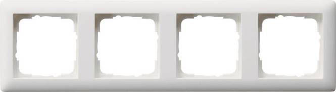 GIRA 021404 Abdeckrahmen 4fach Standard 55 Reinweiß seidenmatt Install.Baumaterial Schalter