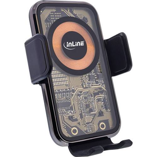 InLine® KFZ Smartphone Halterung, ONE TOUCH QI 2, universal, Wireless Charger Halterungen / mobile