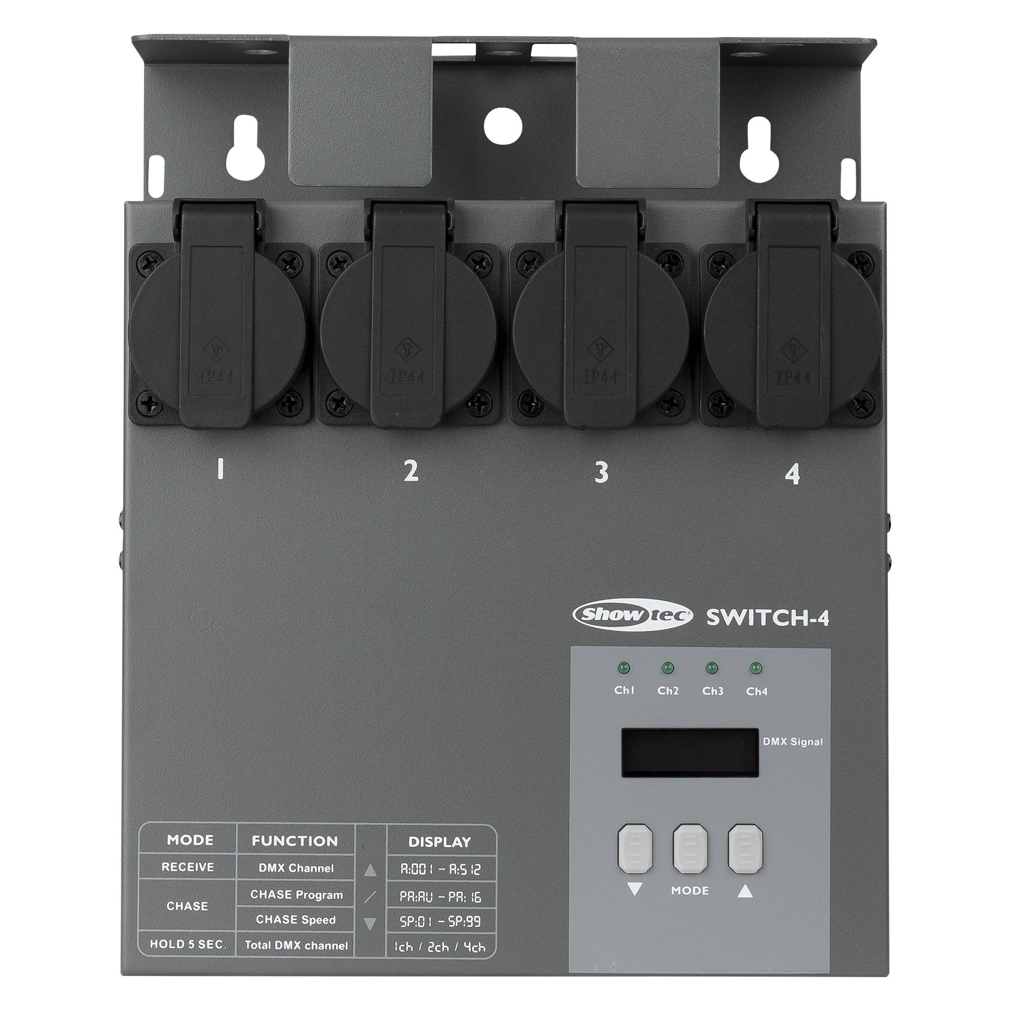 Showtec MultiSwitch DMX512 Switch-Pack mit 4 Kanälen