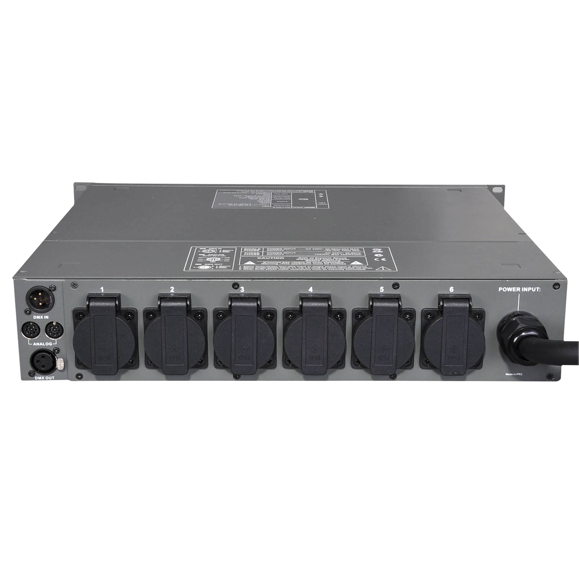 Showtec DDP-610 MKII Digitales Dimmerpack mit 6 Kanälen, 10-A-Sicherung, Schuko