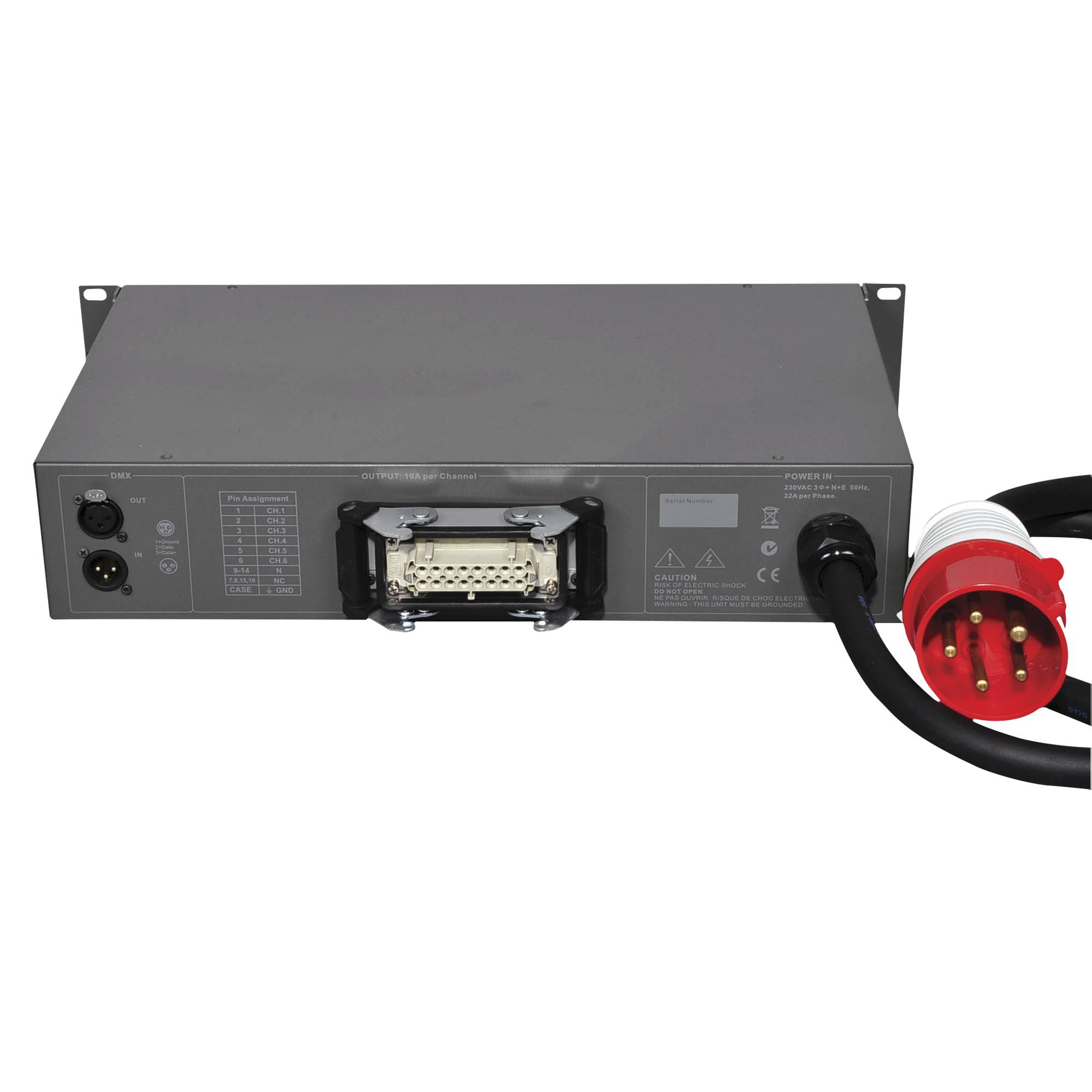 Showtec DDP-610 MKII Digitales Dimmerpack mit sechs Kanälen - 10-A-Sicherung - mehrpolig