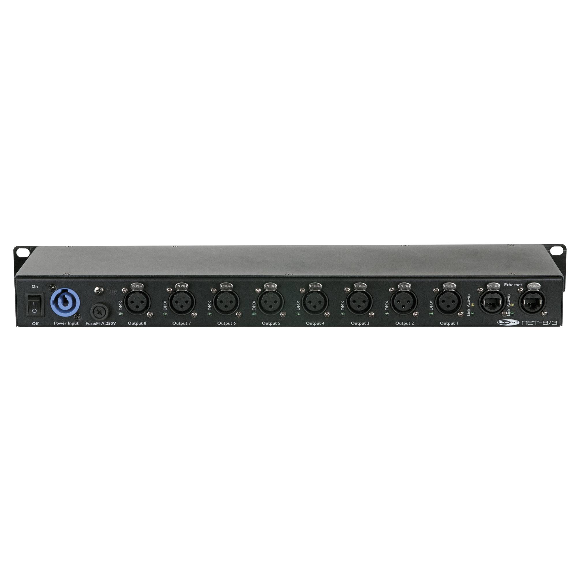 Showtec NET-8/3 Art-Net/Klingnet-Node mit 8 Kanälen - XLR - 3-polig