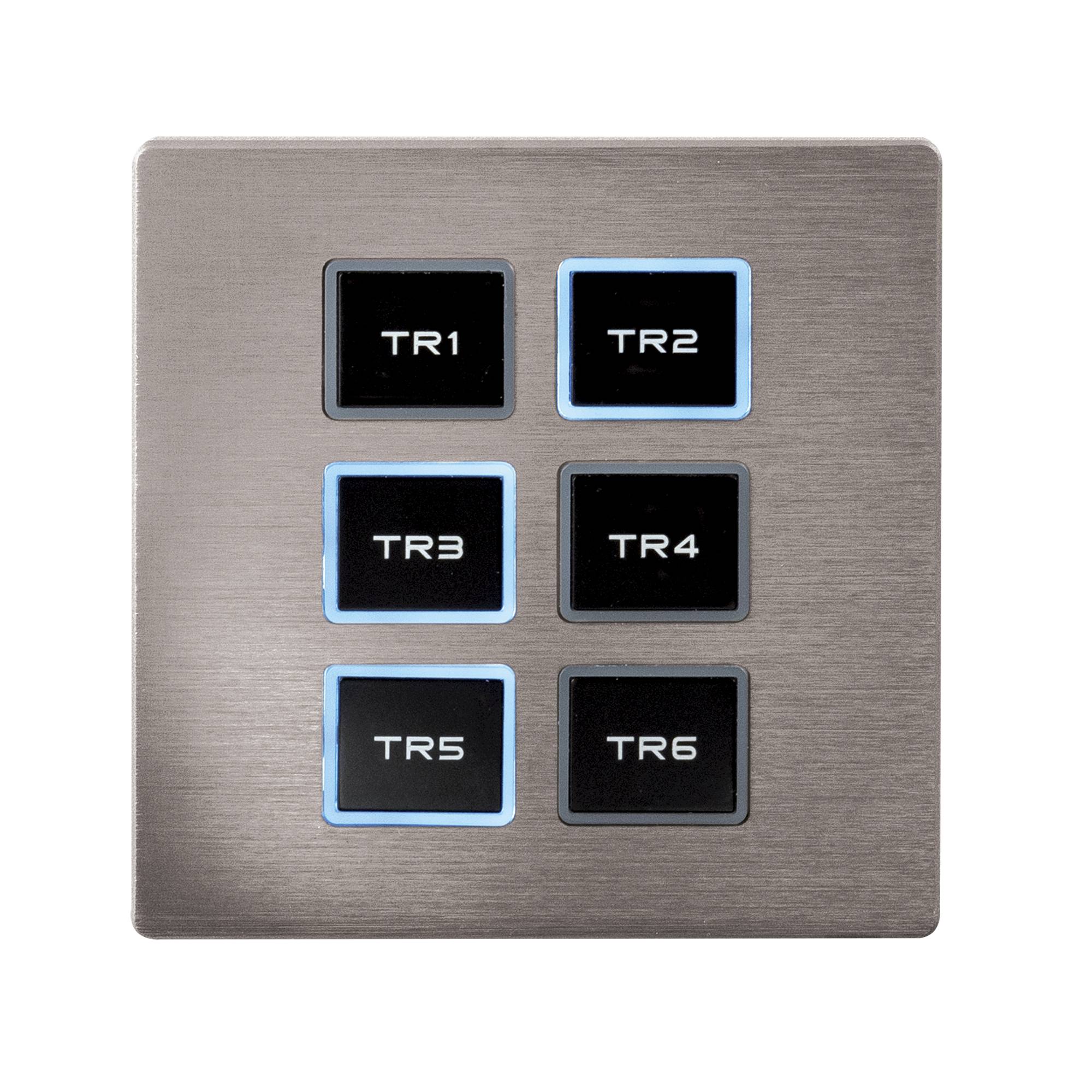 Showtec Wall Panel Remote for TR-512 Install/Pocket Silberne Frontplatte