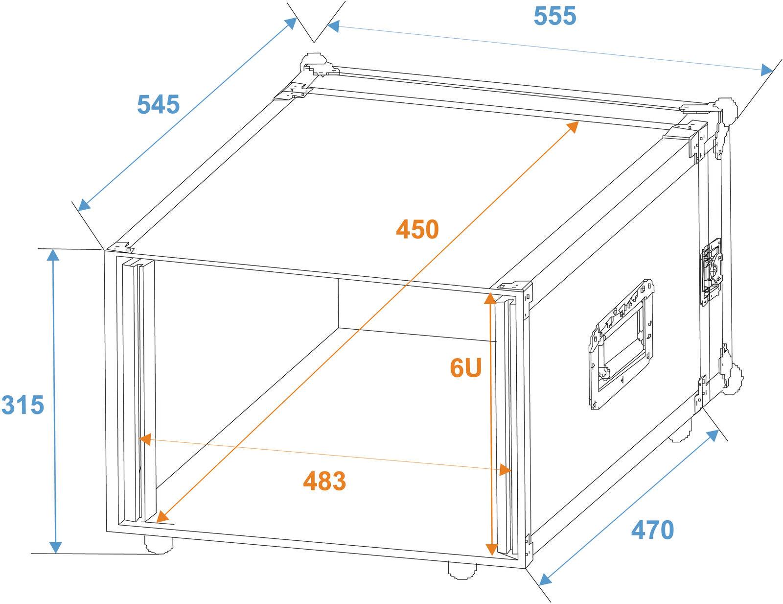 ROADINGER Rack PRO 6HE 45cm