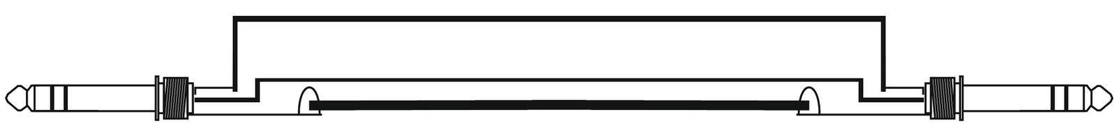 OMNITRONIC Klinkenkabel 6,3 stereo 6m sw ROAD