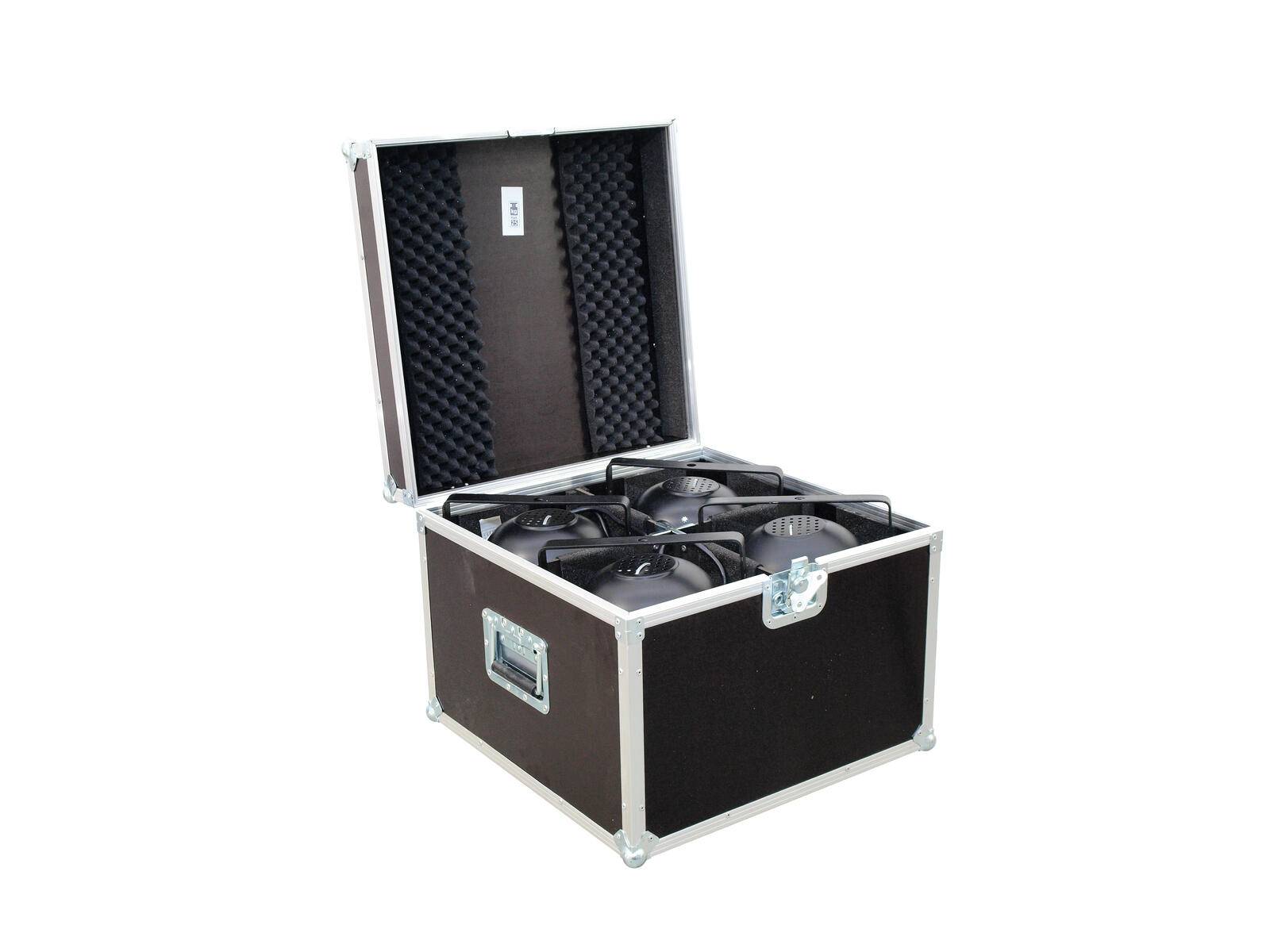 ROADINGER Flightcase 4x PAR-64 Spot kurz