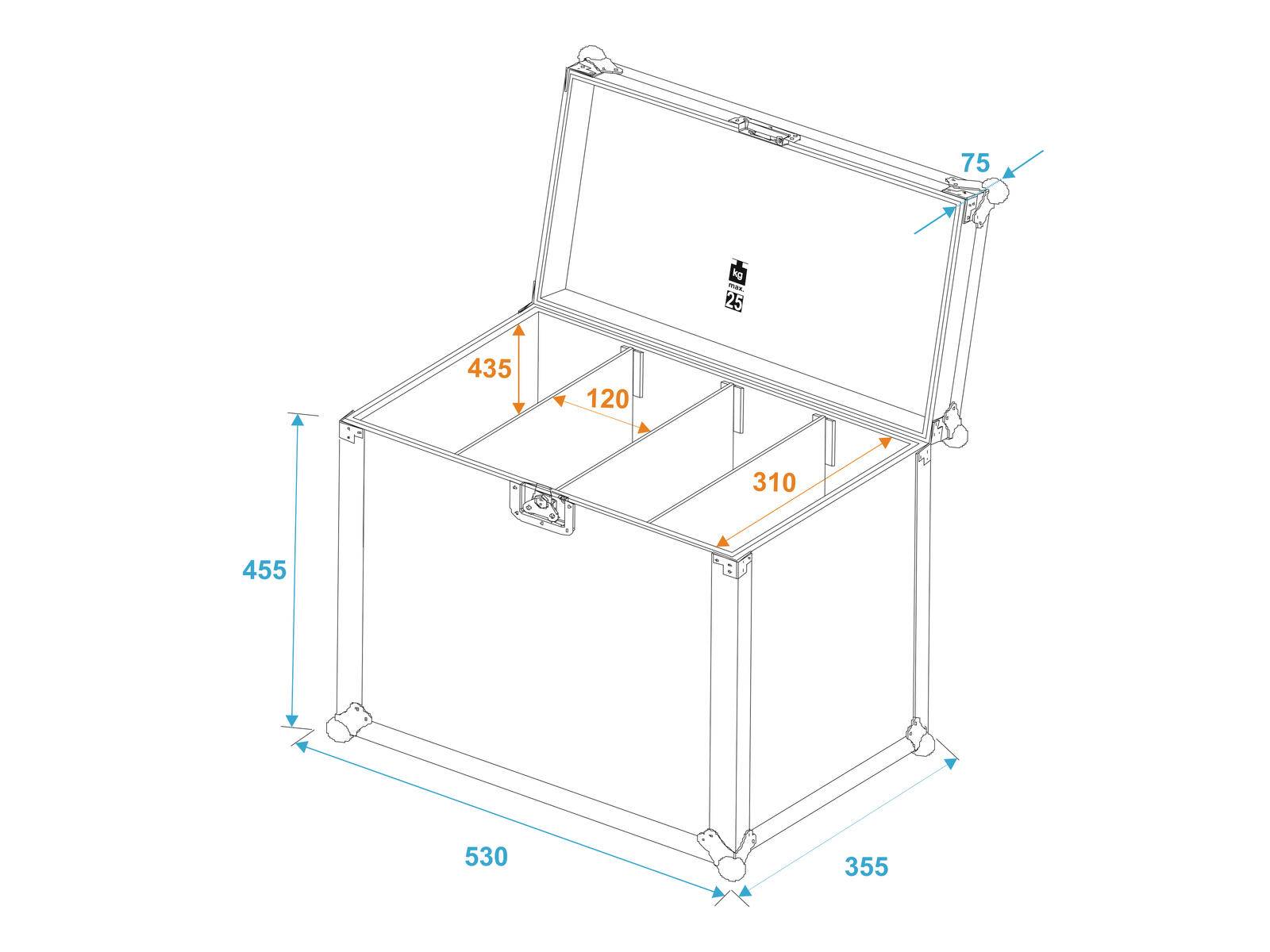 ROADINGER Flightcase 4x SLS Größe L