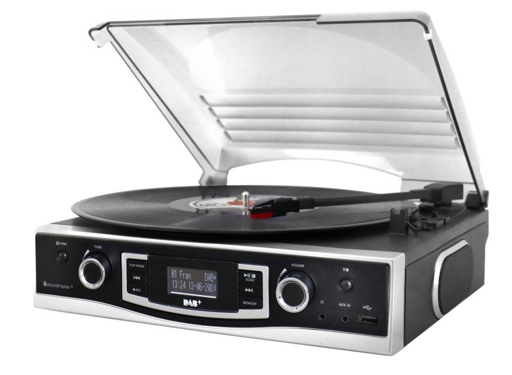 Soundmaster Plattenspieler/DAB+Radio PL590SW sw