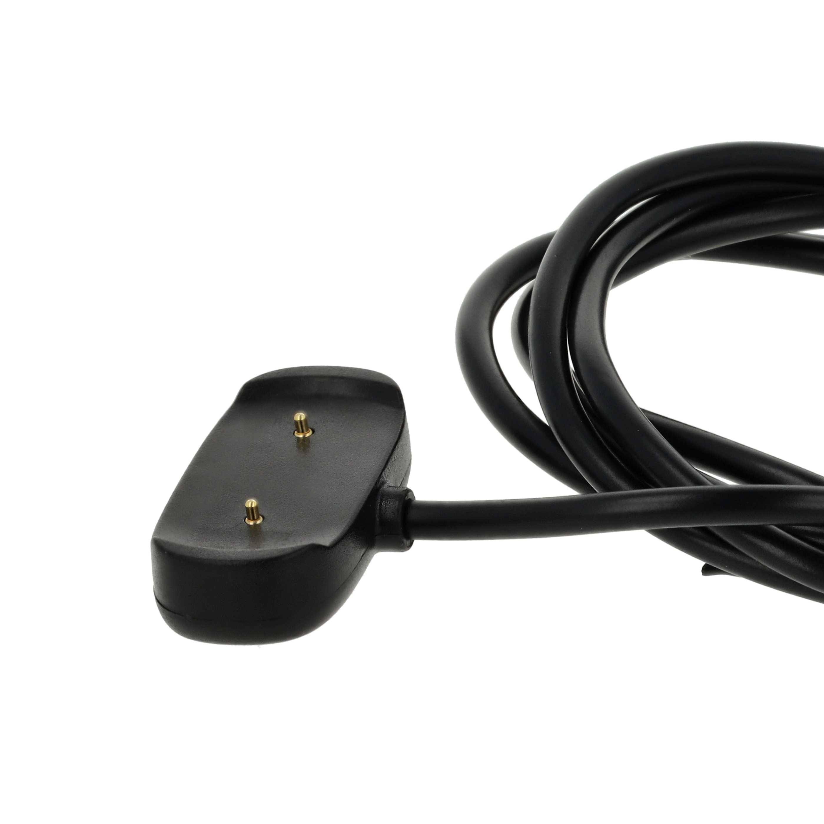 vhbw USB Ladekabel kompatibel mit Huami Amazfit Pop, T-Rex Pro, Pop Pro Smartwatch Fitnesstracker - Ladestation Schwarz, magnetisch, 96 cm