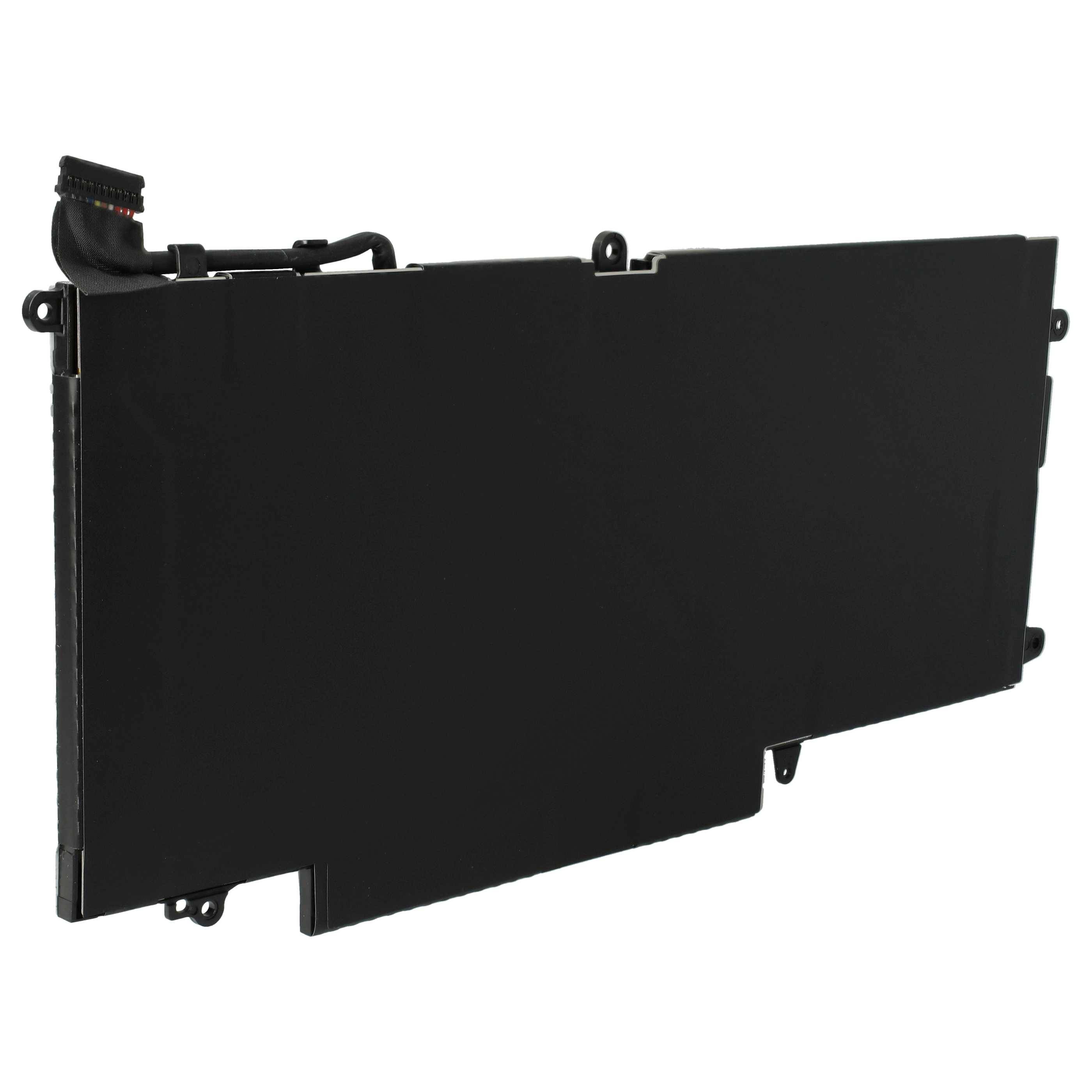 Lithium-Ionen-Akku, schwarz, rechteckig mit Anschlussport oben, verwendet für Laptops oder elektronische Geräte.