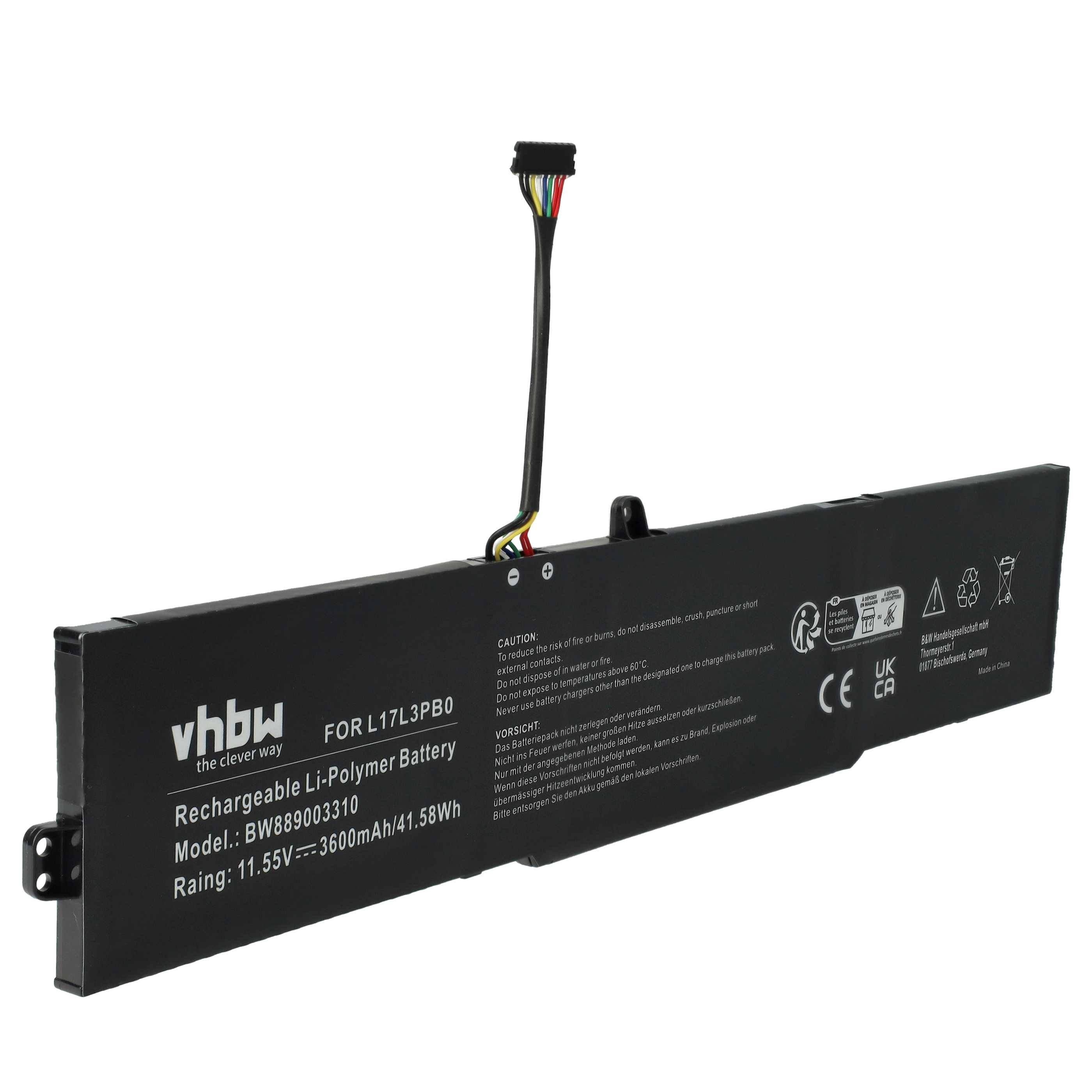 vhbw Akku kompatibel mit Lenovo Chromebook S340-14(81TB/81V3), S340-14(81TB000HGE) Notebook (3600 mAh, 11,55 V, Li-Polymer)