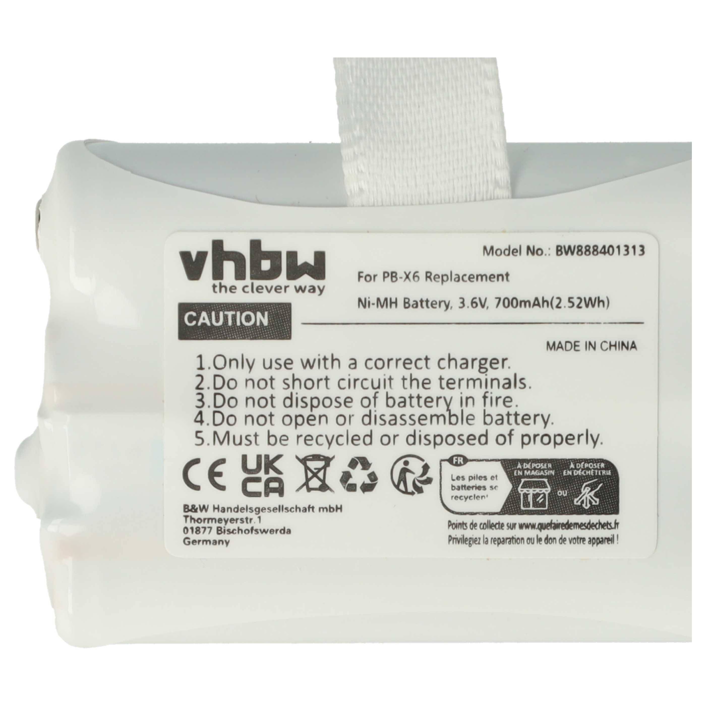 vhbw 2x Akku kompatibel mit Midland XT60, XT50 Funkgerät, Walkie Talkie (700 mAh, 3,6 V, NiMH)