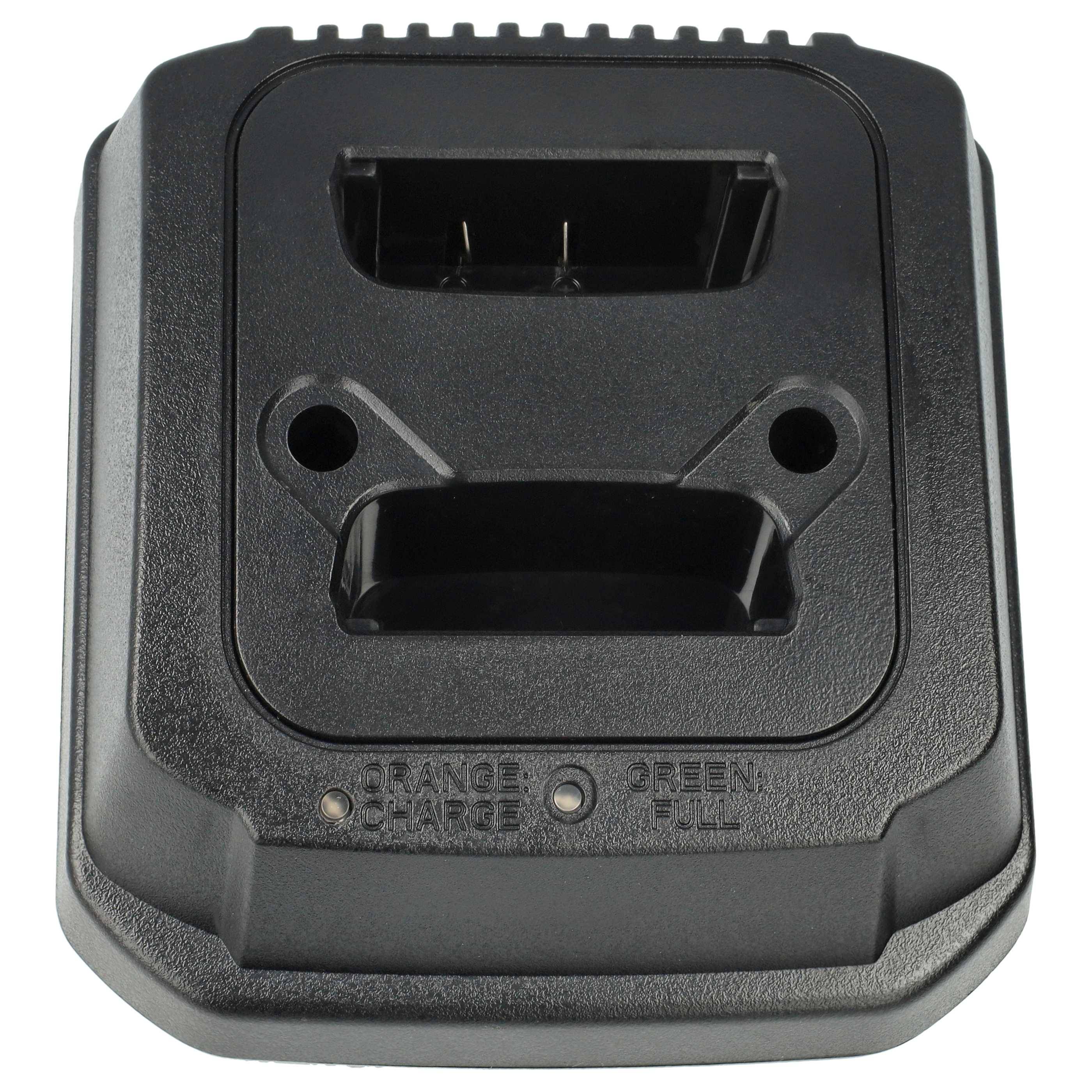 vhbw Dual-Ladegerät kompatibel mit Motorola MTP 830 Fug Funkgerät-Akkus - Ladestation + Netzteil, 4 - 15 V, 0,8 (2 x 0,4) A