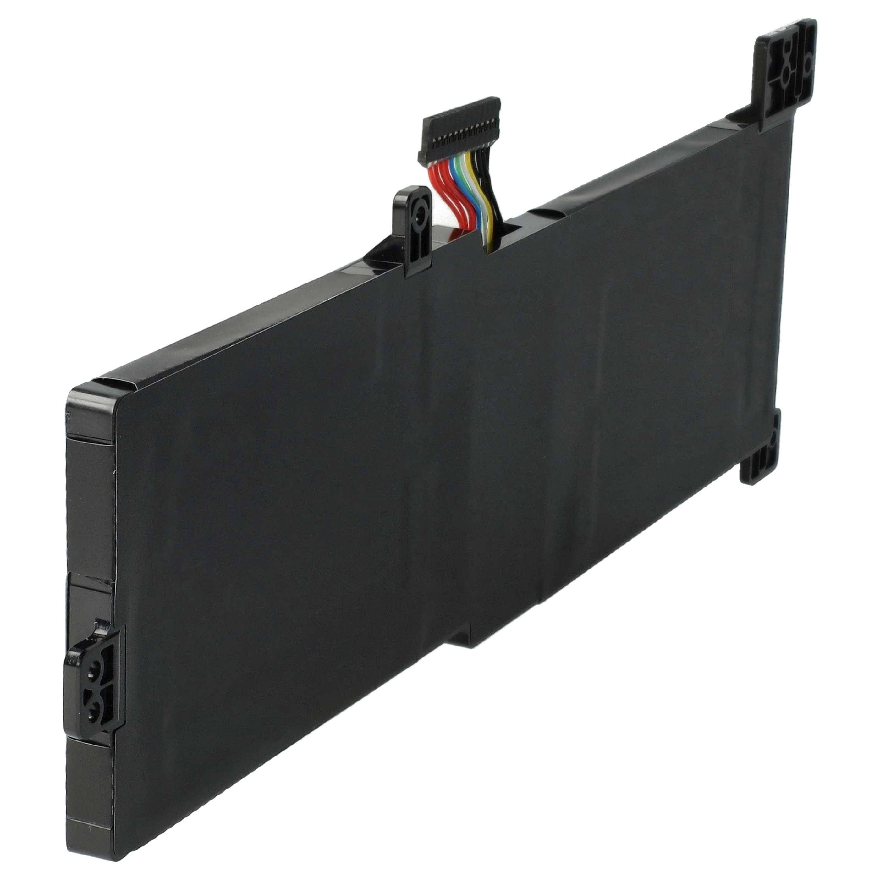 Rechteckige Lithium-Ionen-Batterie mit mehrfarbigem Steckverbinder, konstruiert für die interne Verwendung in Laptops.