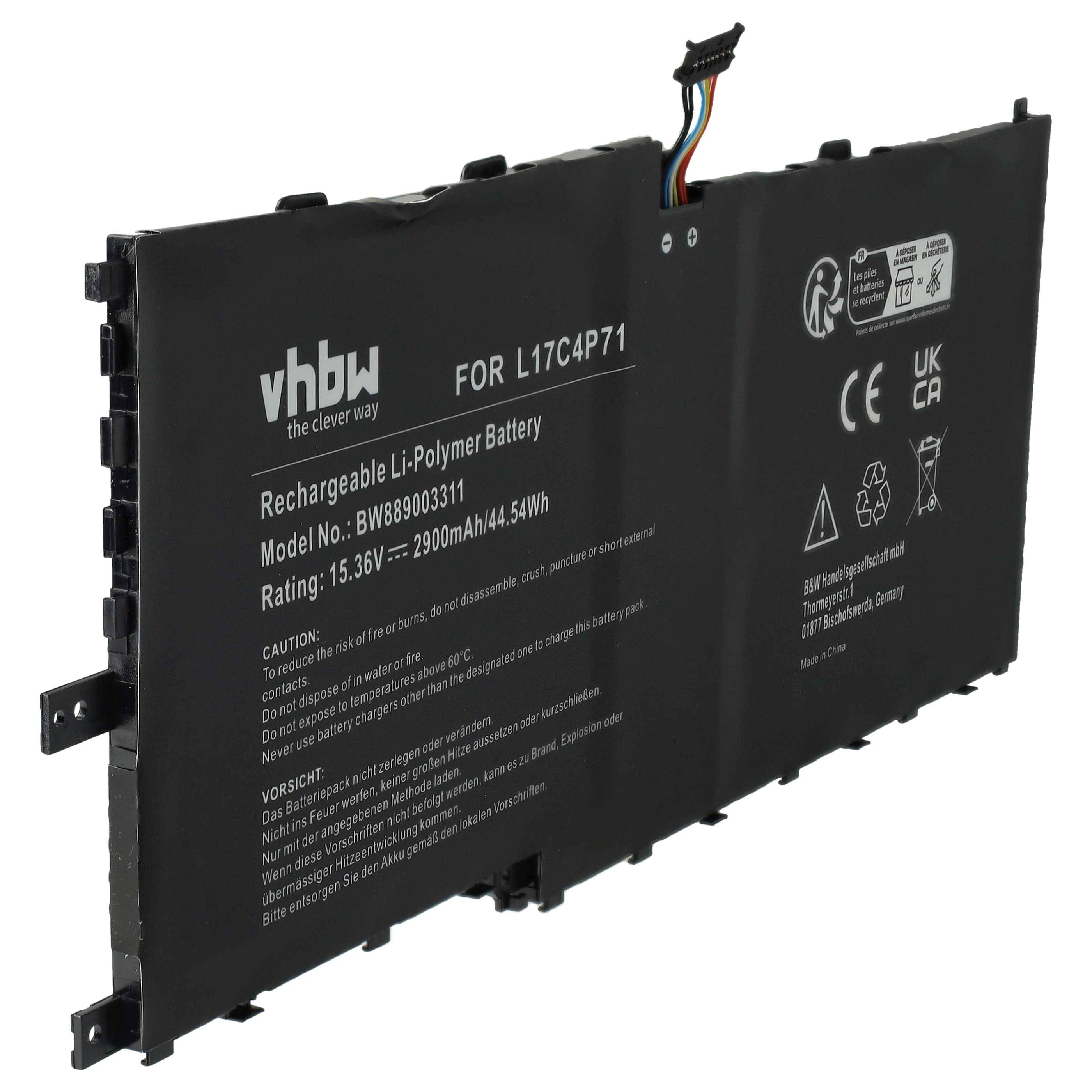 Batterie mit Etikett der Marke „vhbw