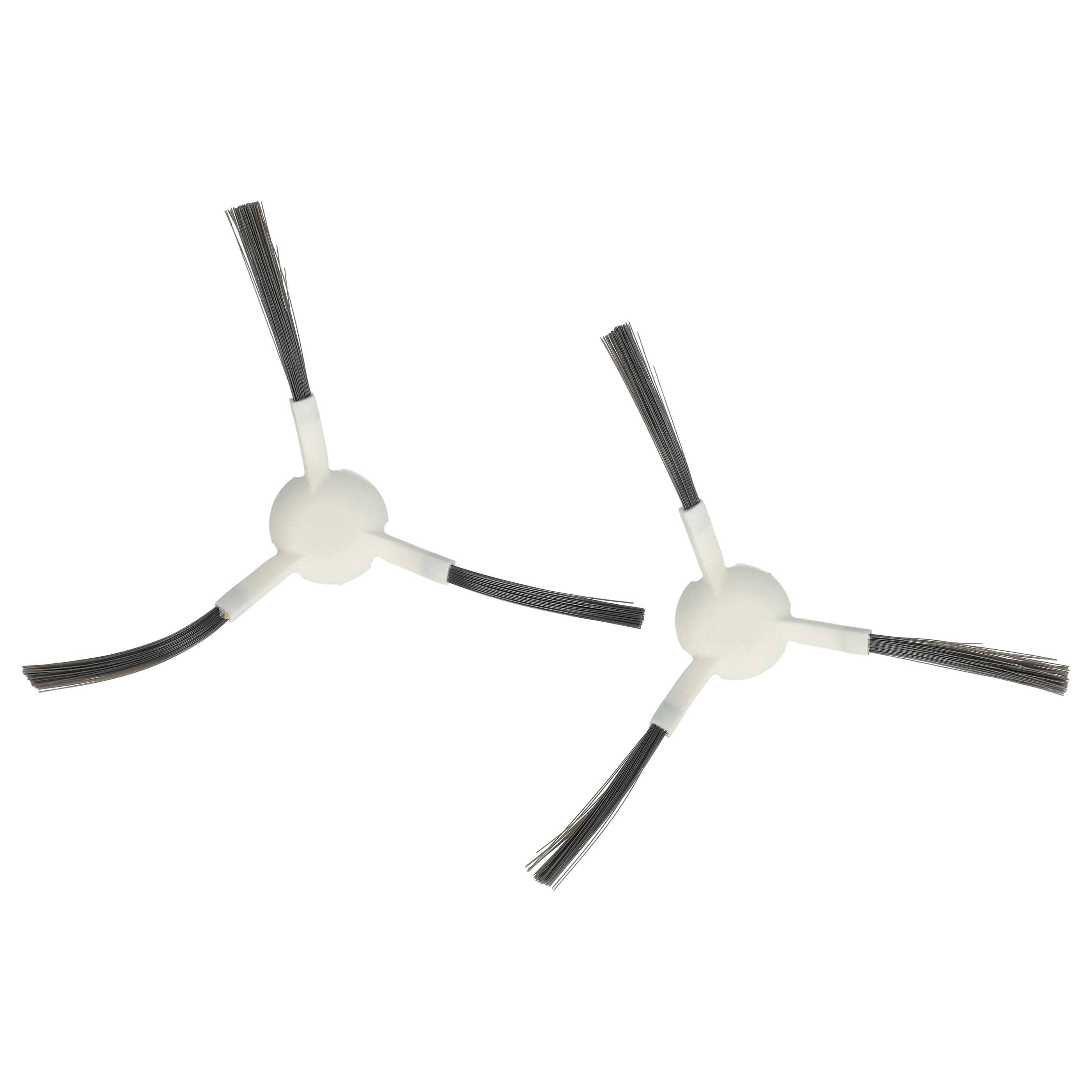 vhbw 2x Seitenbürste kompatibel mit Dreame L10, S10, X20, X10, W10S PRO, S20 Saugroboter - Reinigungsbürsten Set, weiß / grau