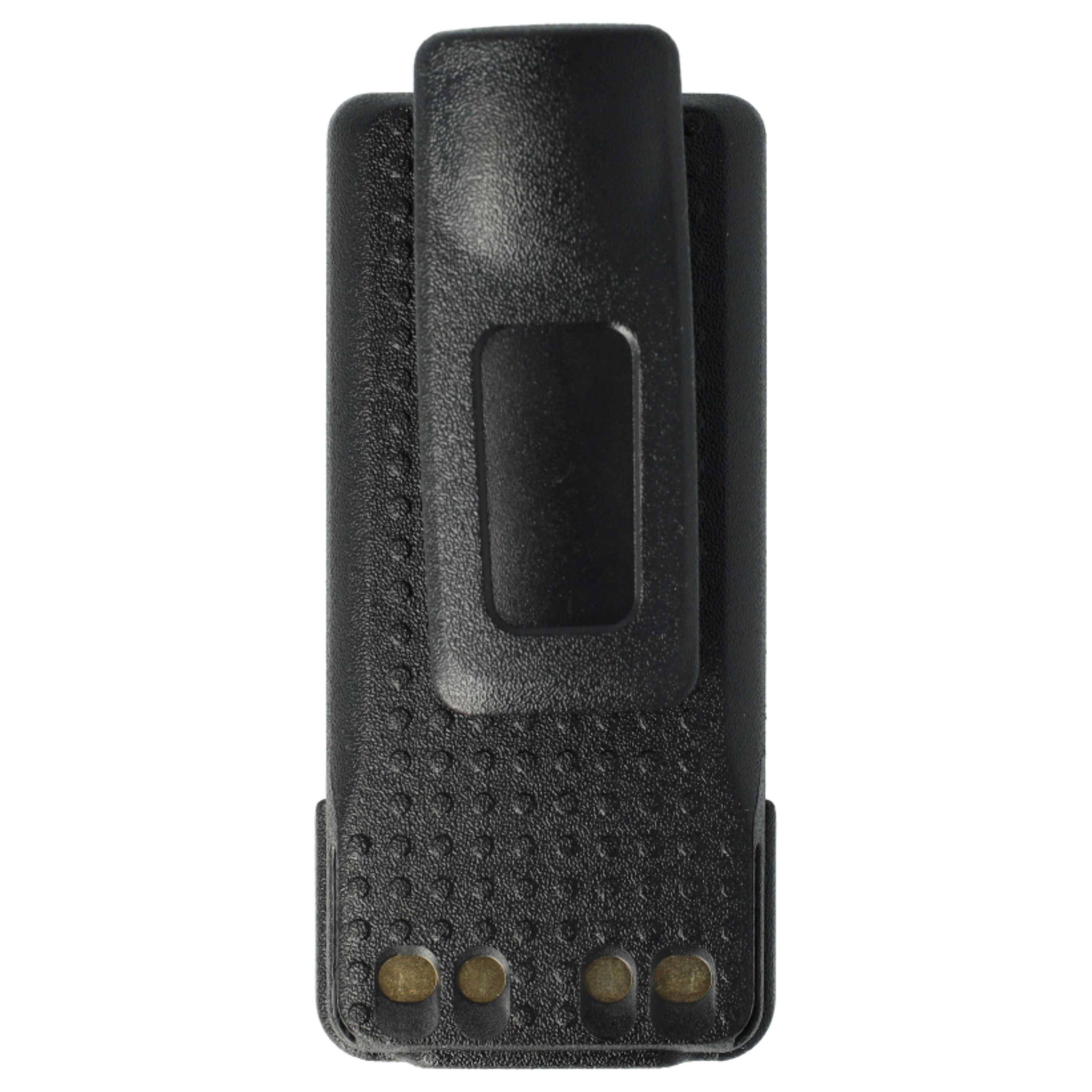 EXTENSILO 2x Akku Ersatz für Motorola PMNN4416, PMNN4415AR für Funkgerät, Walkie Talkie (3400 mAh, 7,2 V, Li-Ion) + Gürtelclip