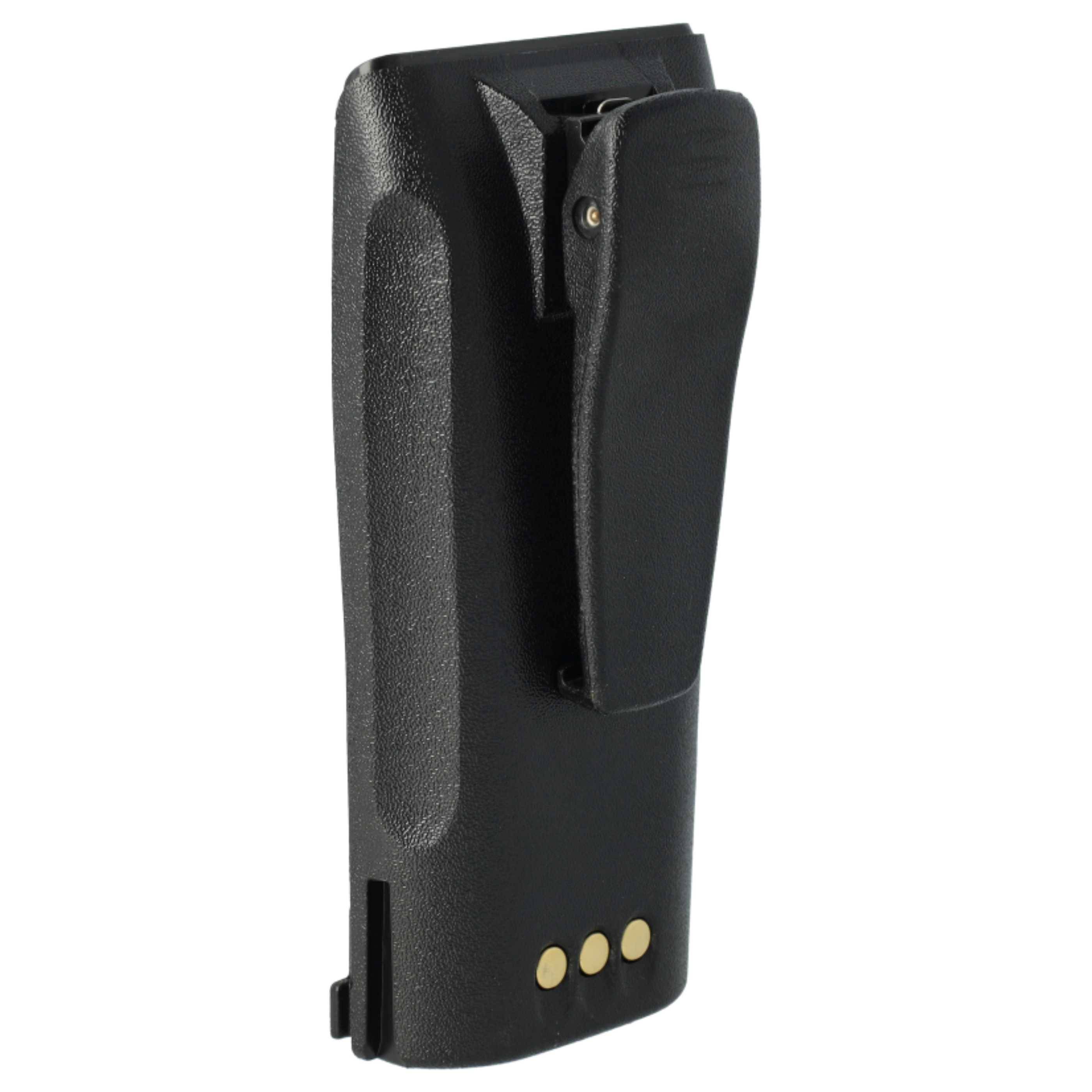 vhbw 5x Akku Ersatz für Motorola PMNN4259AR, PMNN4254AR für Funkgerät, Walkie Talkie (2500 mAh, 7,2 V, NiMH) + Gürtelclip