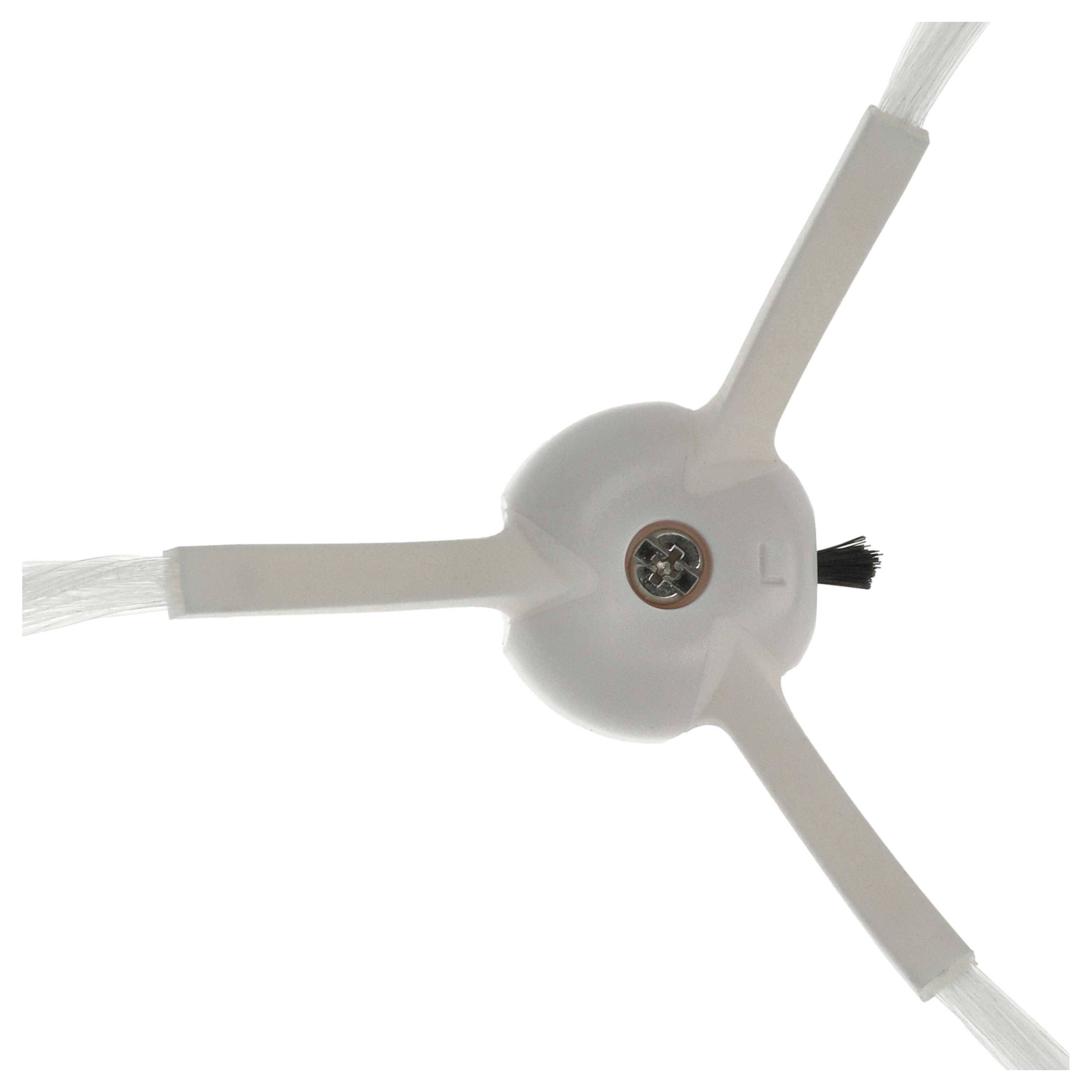 Ein weißer Kunststoff-Deckenventilator mit drei Blattbefestigungen, von unten betrachtet, zeigt das zentrale Motorgehäuse.