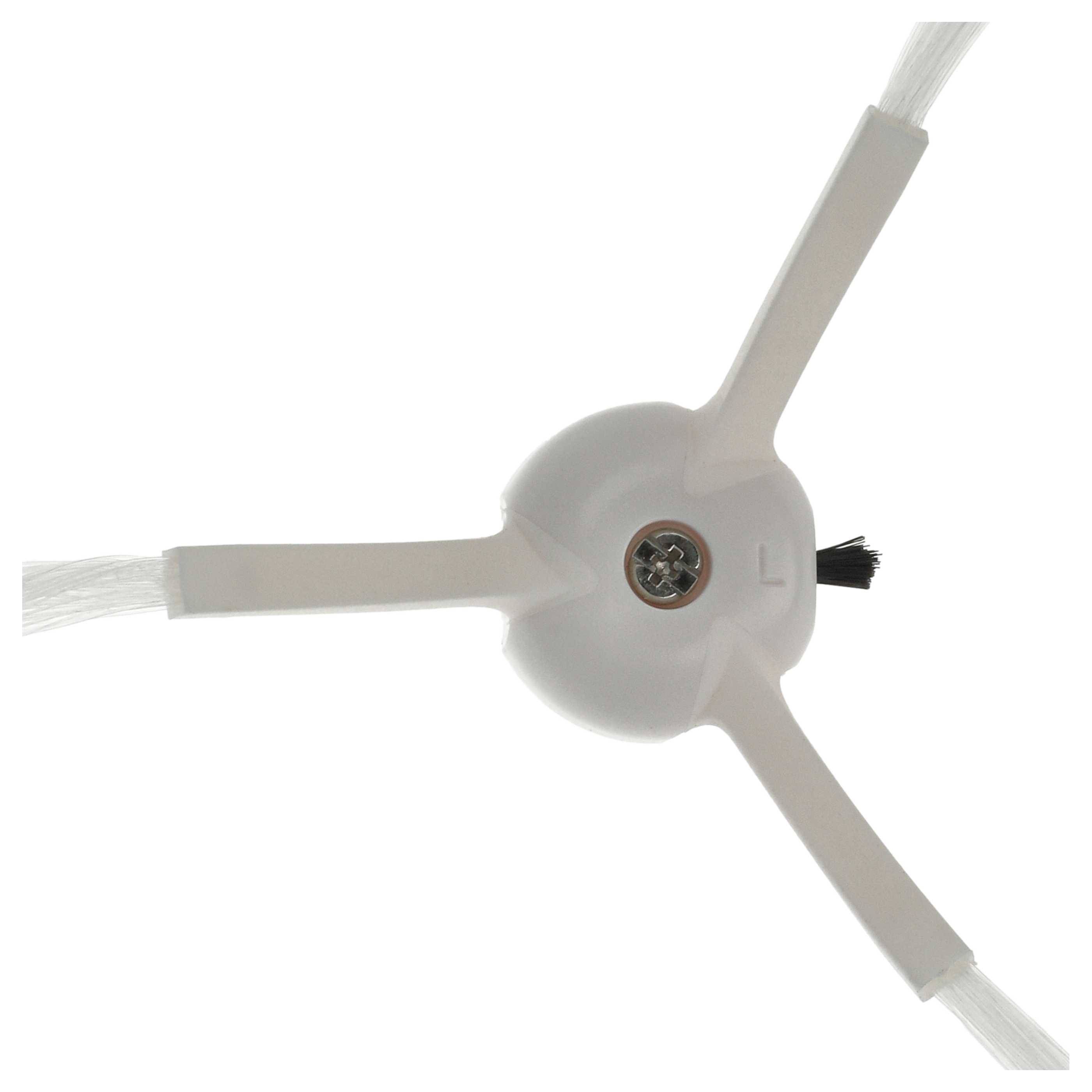 vhbw 10x Seitenbürste kompatibel mit Proscenic M8 Pro Saugroboter - Reinigungsbürsten Set, weiß