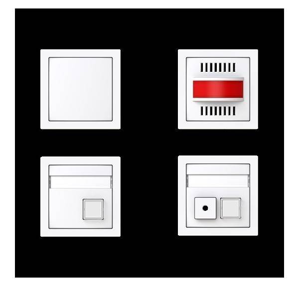 Busch-Jaeger Ruf-Set f. Behinderten WC 1510 UC-44G-101