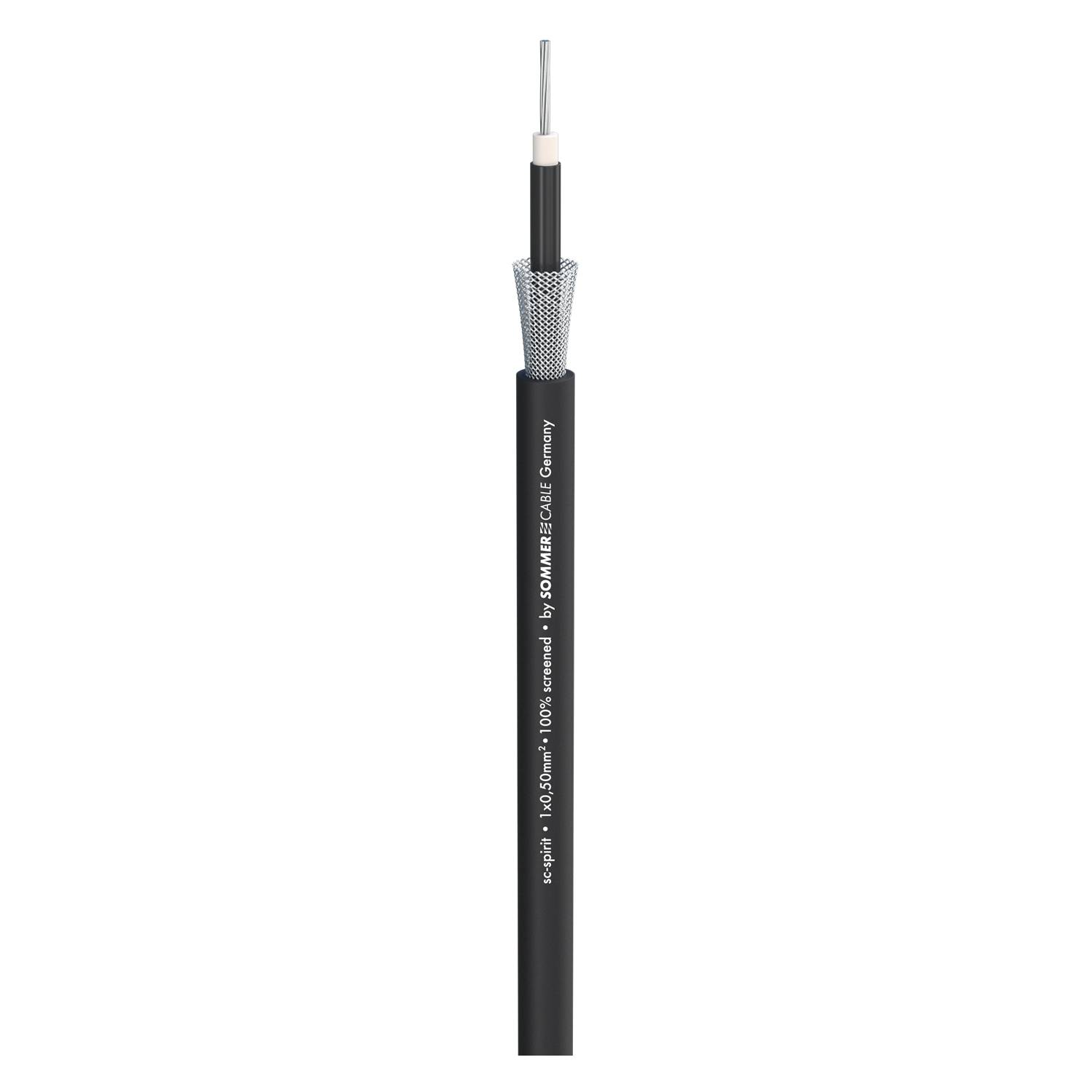 Instrumentenkabel SC-Spirit; 1 x 0,50 mm²; PVC Ø 7,00 mm; schwarz