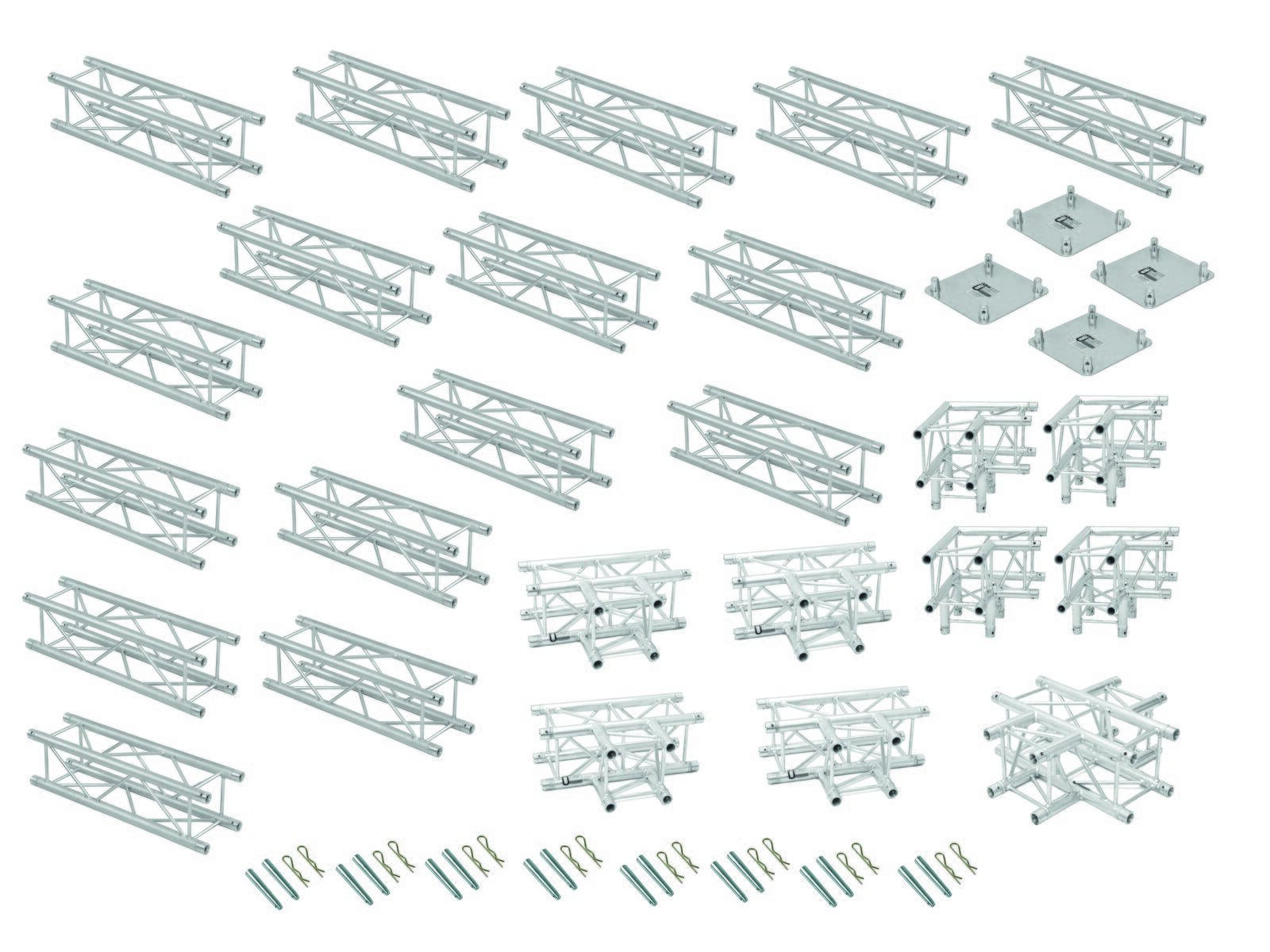 ALUTRUSS Traversenset QUADLOCK 6082 Quadrat 7,71x7,71x3,5m (BxTxH)